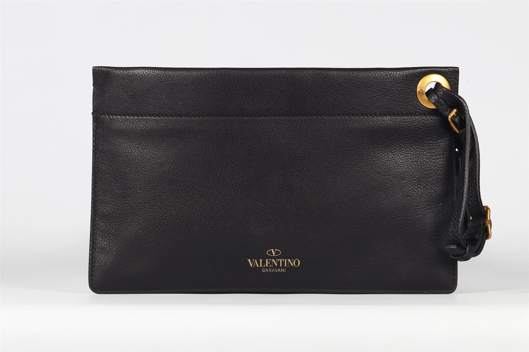 VALENTINO GARAVANI BLACK LEATHER CLUTCH - Image 6