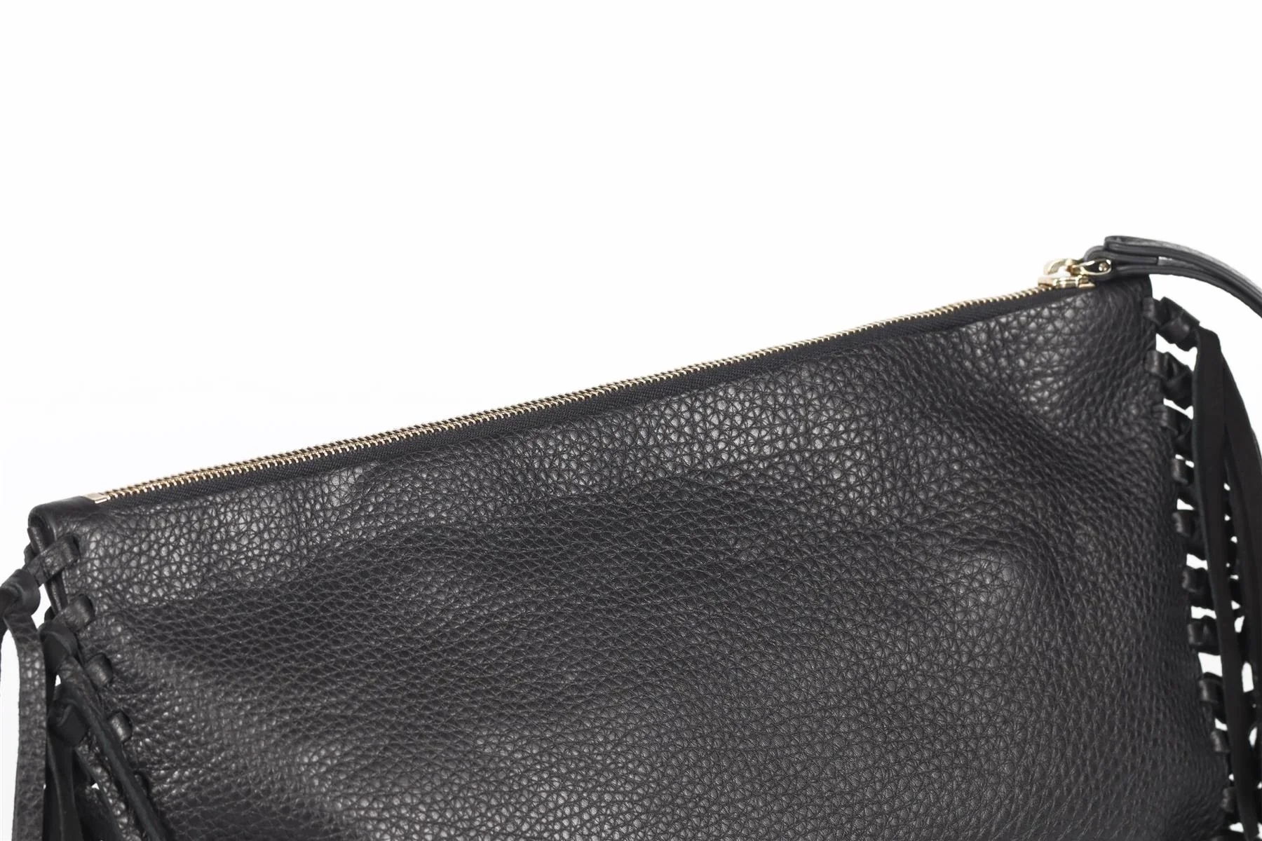 VALENTINO GARAVANI BLACK LEATHER CLUTCH - Image 8