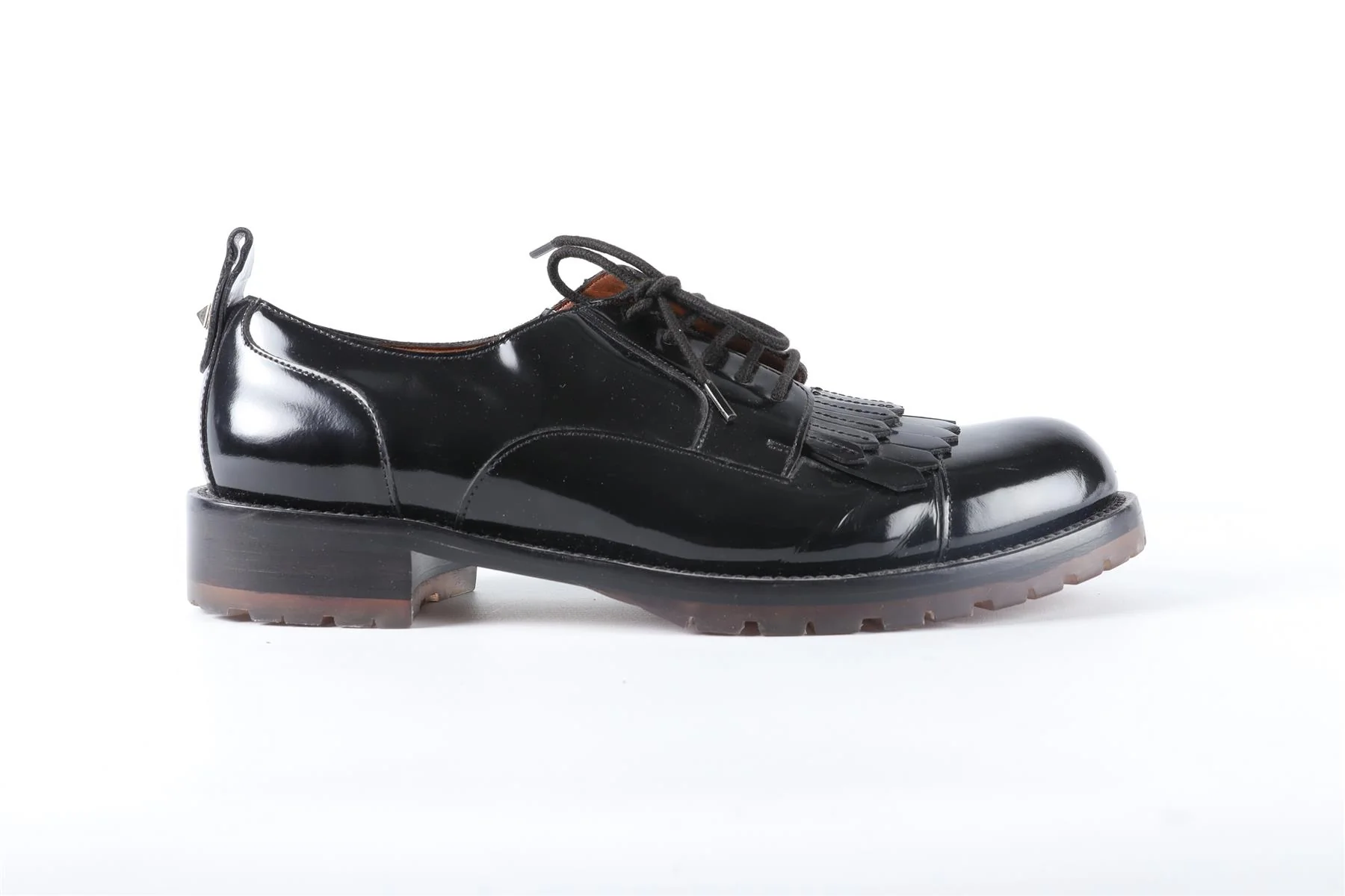 VALENTINO GARAVANI BLACK PANTENT LEATHER BROGUES EU 39 UK 6 US 9 - Image 2
