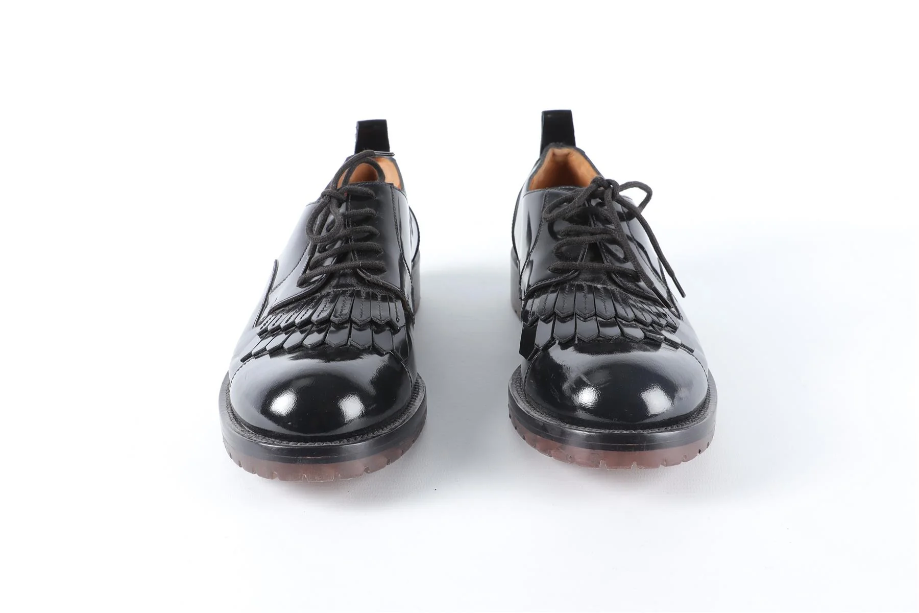 VALENTINO GARAVANI BLACK PANTENT LEATHER BROGUES EU 39 UK 6 US 9 - Image 3