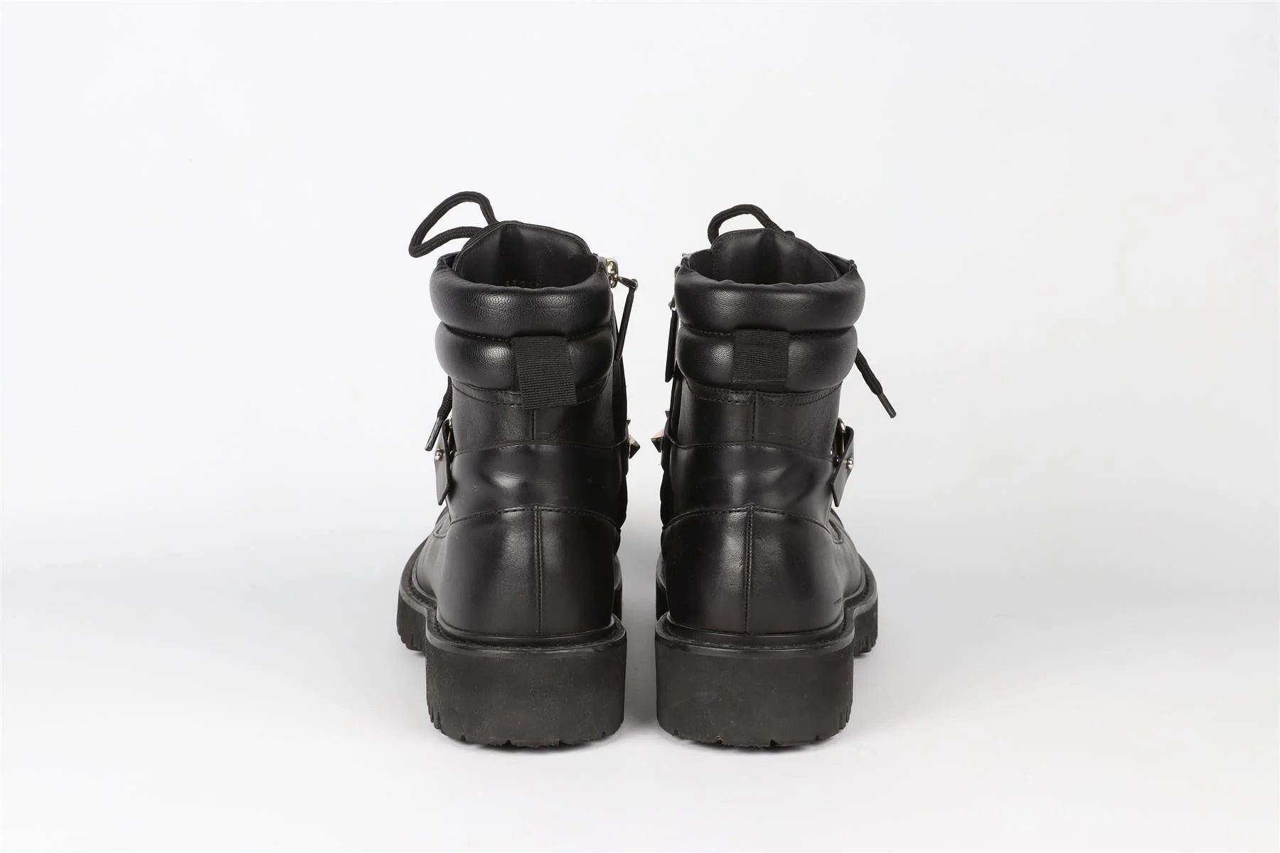 VALENTINO GARAVANI BLACK ROCKSTUD LEATHER ANKLE BOOTS EU 38 UK 5 US 8 - Image 5