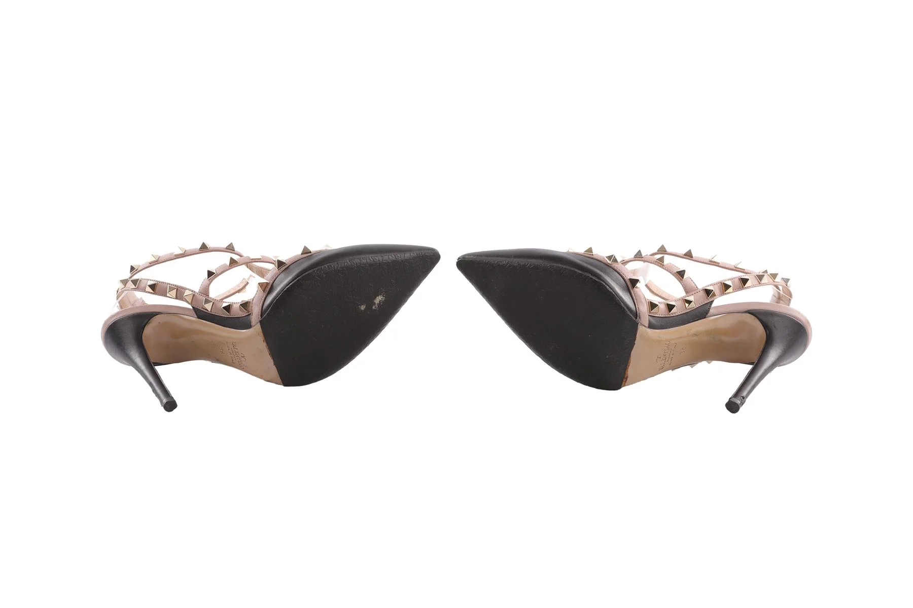 VALENTINO GARAVANI BLACK ROCKSTUD LEATHER PUMPS EU 38 - Image 6