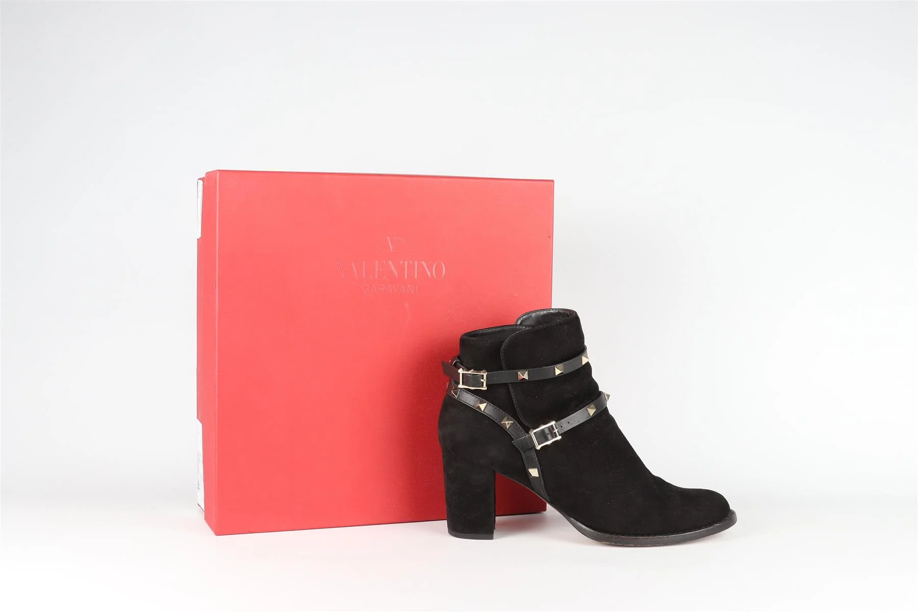 VALENTINO GARAVANI BLACK ROCKSTUD SUEDE ANKLE BOOTS EU 40.5 UK 7.5 US 10.5 - Image 7