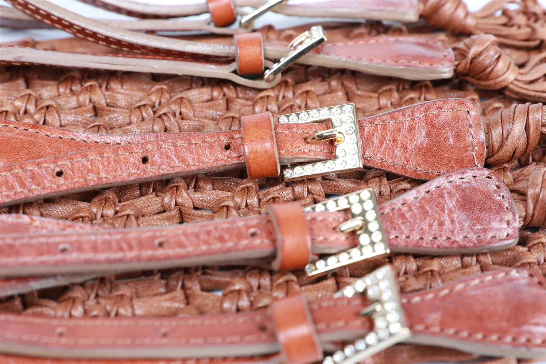 VALENTINO GARAVANI BROWN LEATHER WAIST BELT 32- 35 IN - Image 4