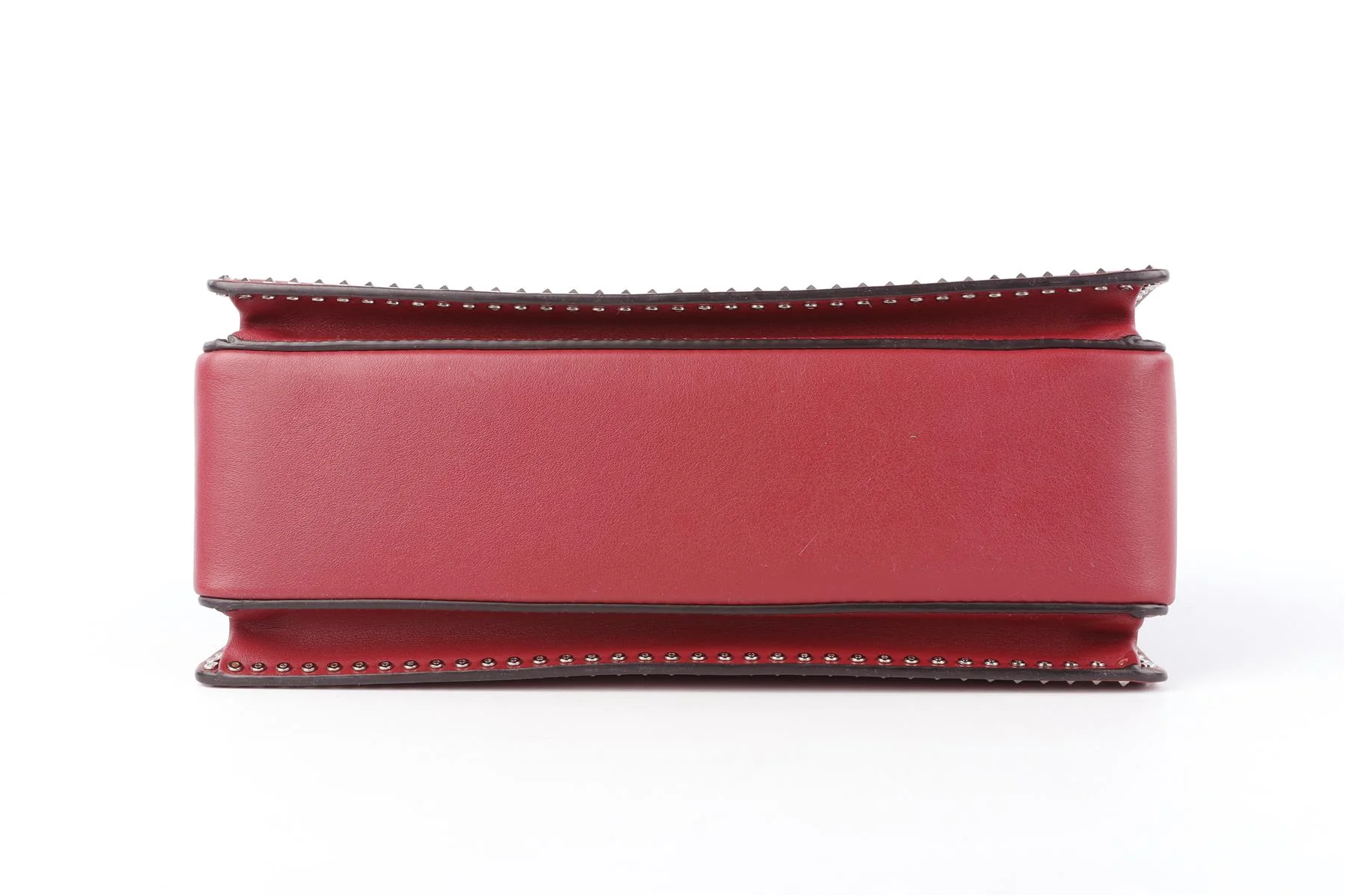 VALENTINO GARAVANI BURGUNDY LEATHER TOTE BAG - Image 8