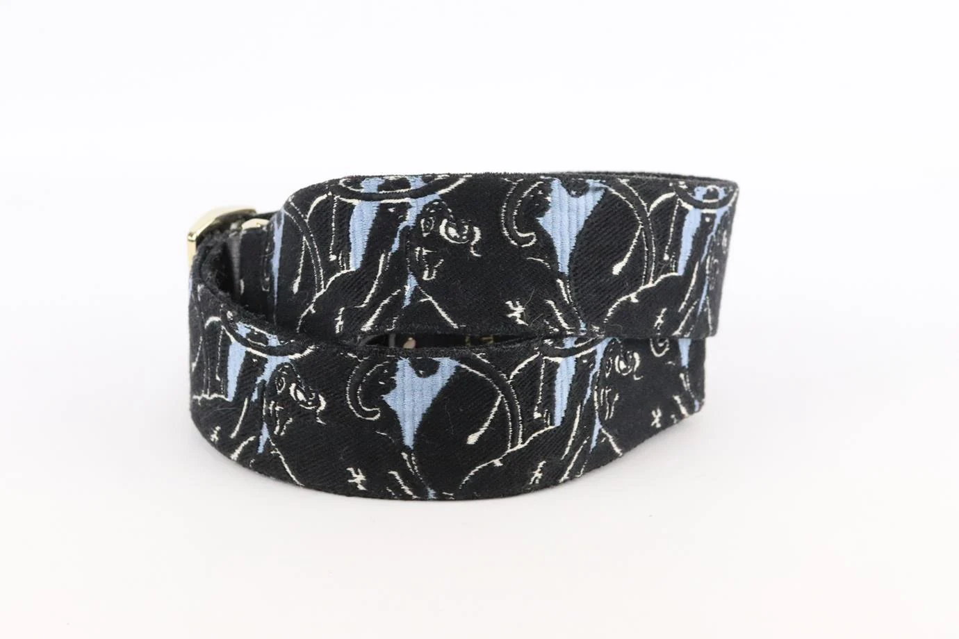 VALENTINO GARAVANI EMBROIDERED CANVAS AND LEATHER BAG STRAP - Image 2