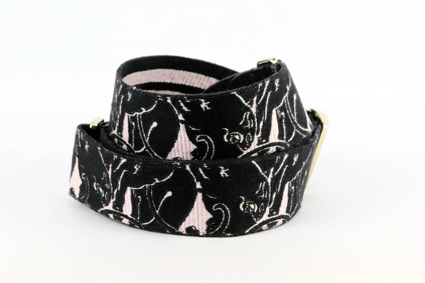 VALENTINO GARAVANI EMBROIDERED CANVAS AND LEATHER BAG STRAP - Image 2