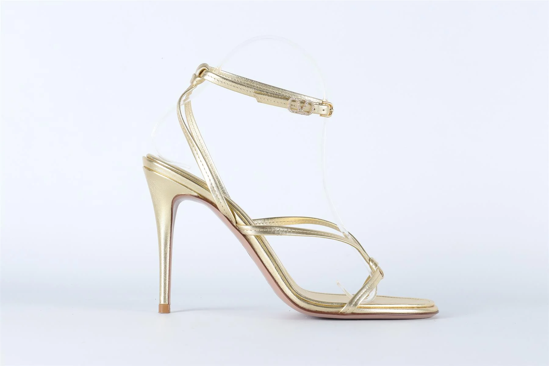 VALENTINO GARAVANI GOLD LEATHER SANDALS EU 38 UK 5 US 8 - Image 2
