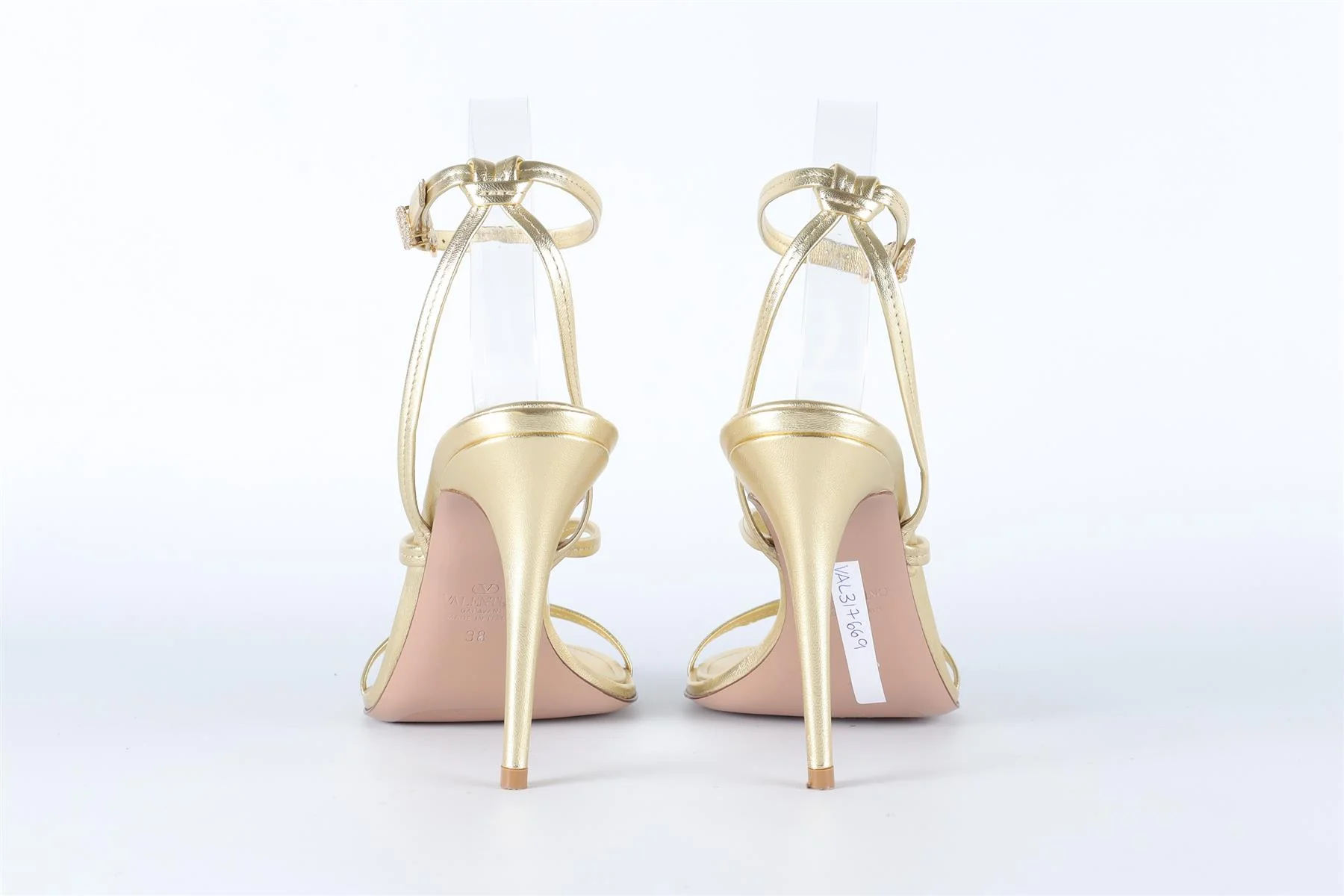 VALENTINO GARAVANI GOLD LEATHER SANDALS EU 38 UK 5 US 8 - Image 5