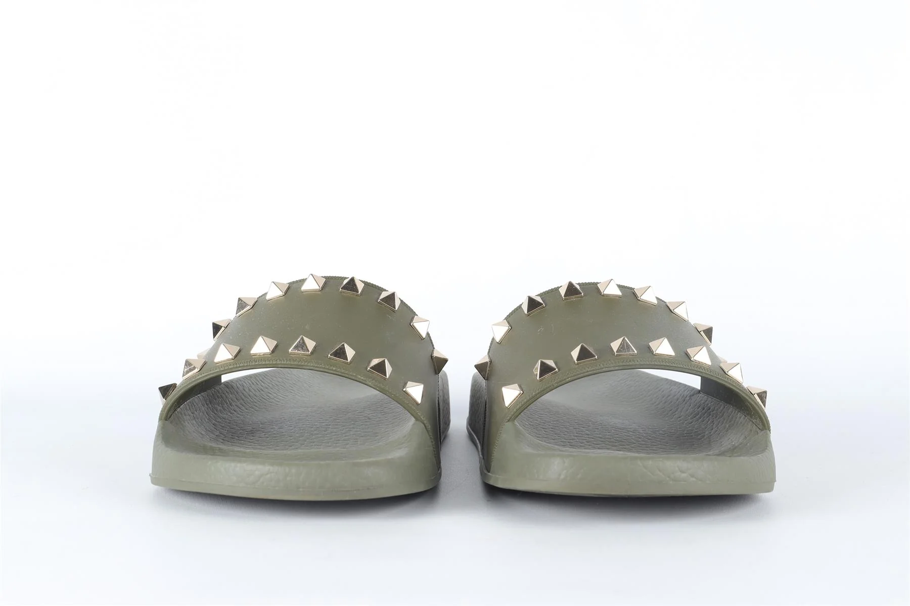 VALENTINO GARAVANI GREEN ROCKSTUD RUBBER SLIDES EU 38 UK 5 US 8 - Image 3