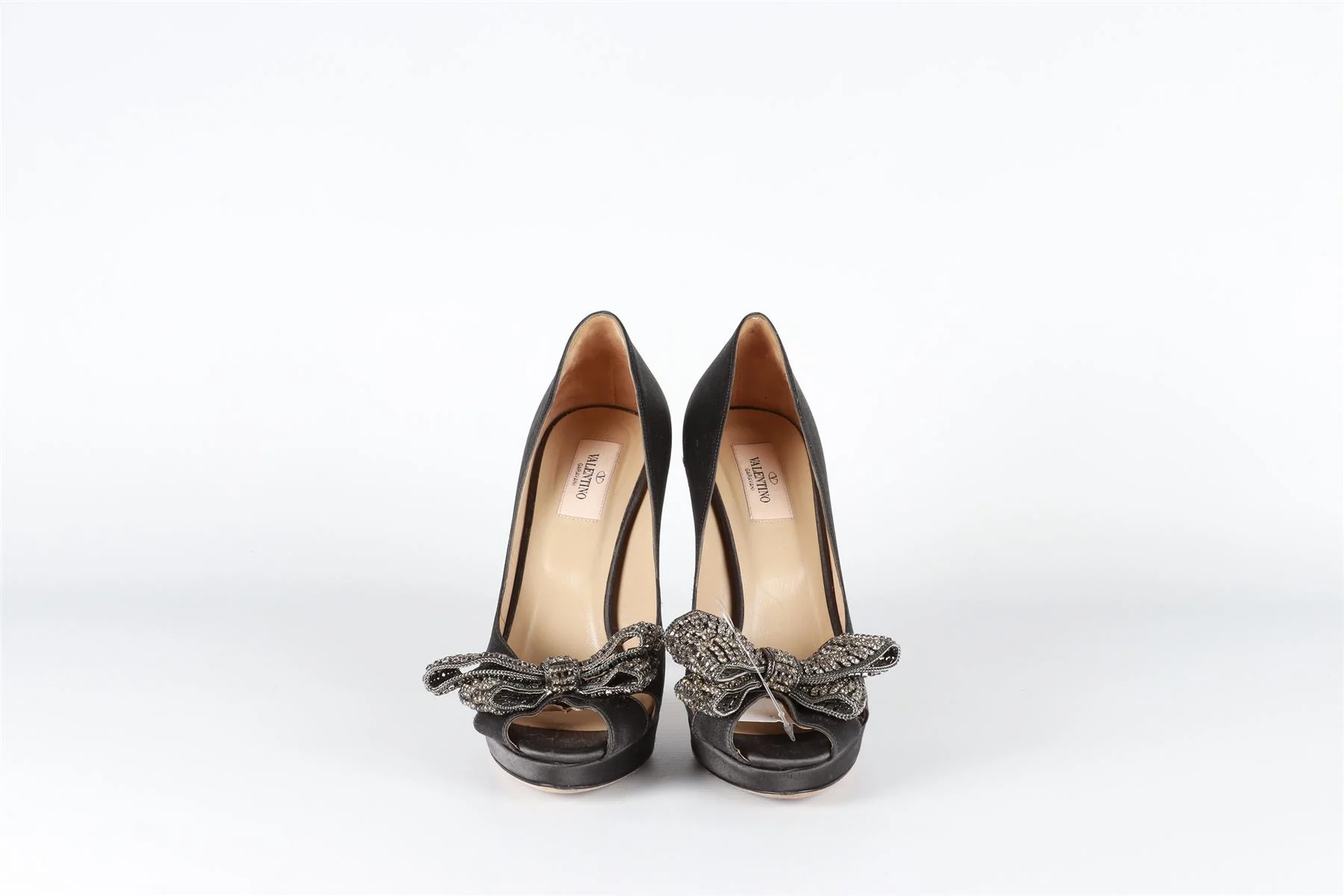 VALENTINO GARAVANI GREY CRYSTAL AND SATIN PUMPS EU 38 UK 5 US 8 - Image 3