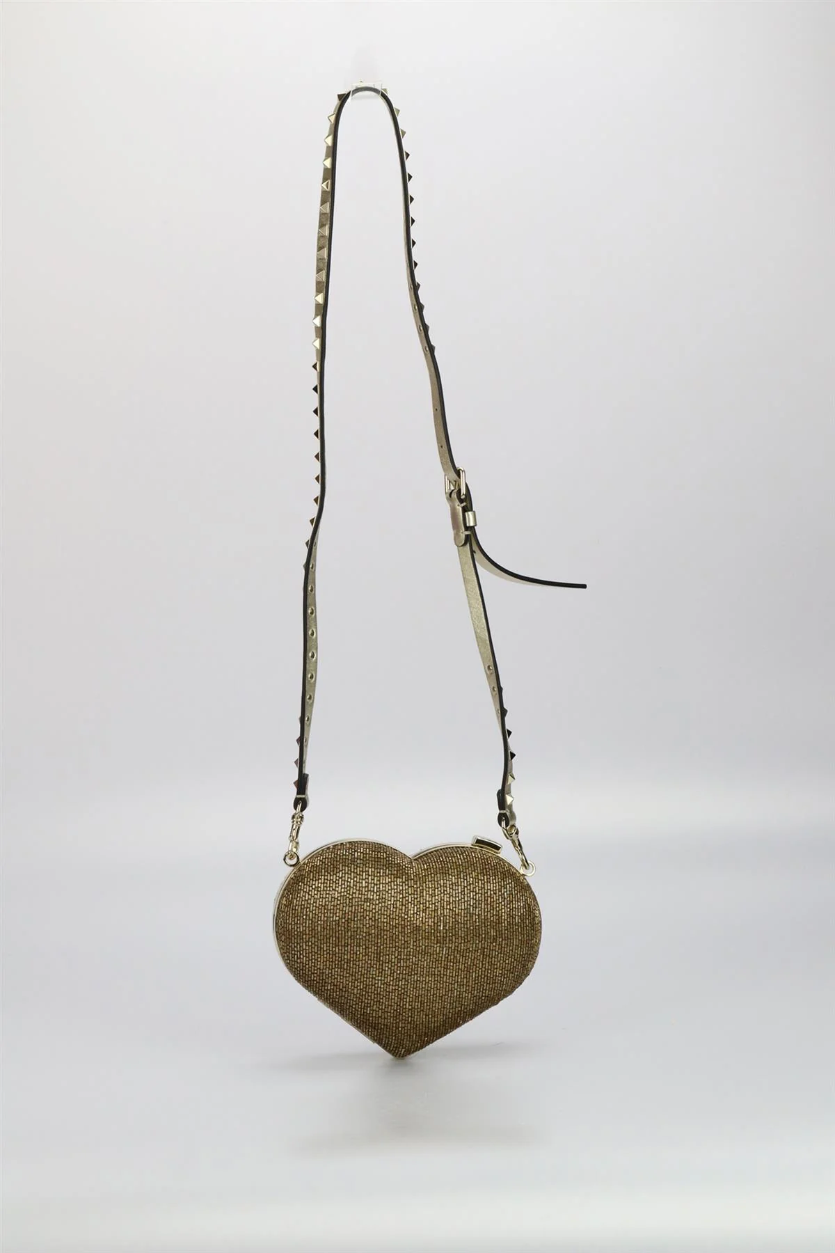 VALENTINO GARAVANI HEART BEADED LEATHER SHOULDER BAG - Image 2