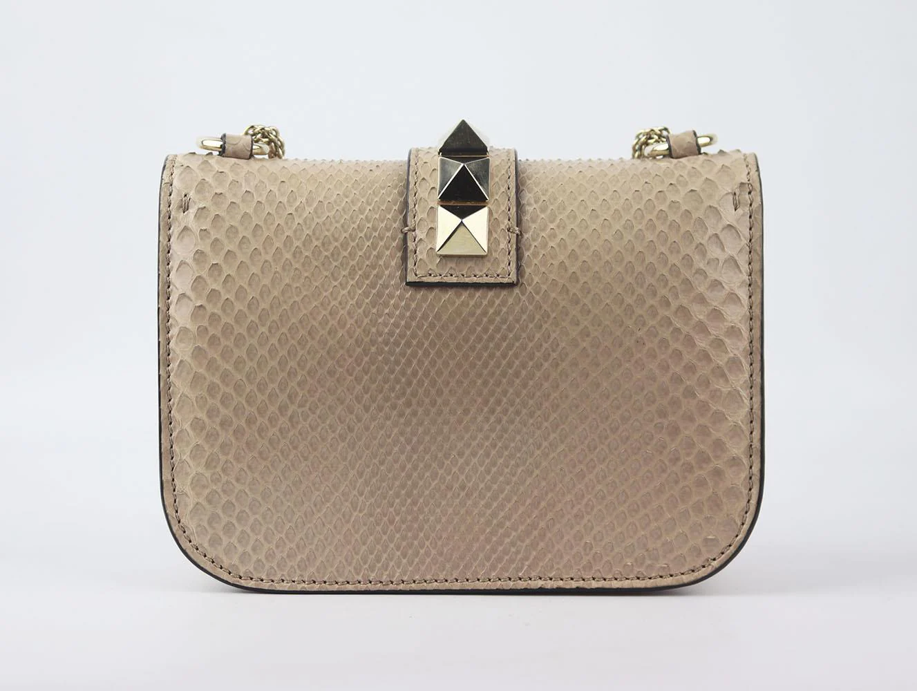 VALENTINO GARAVANI LOCK SMALL PYTHON SHOULDER BAG - Image 5