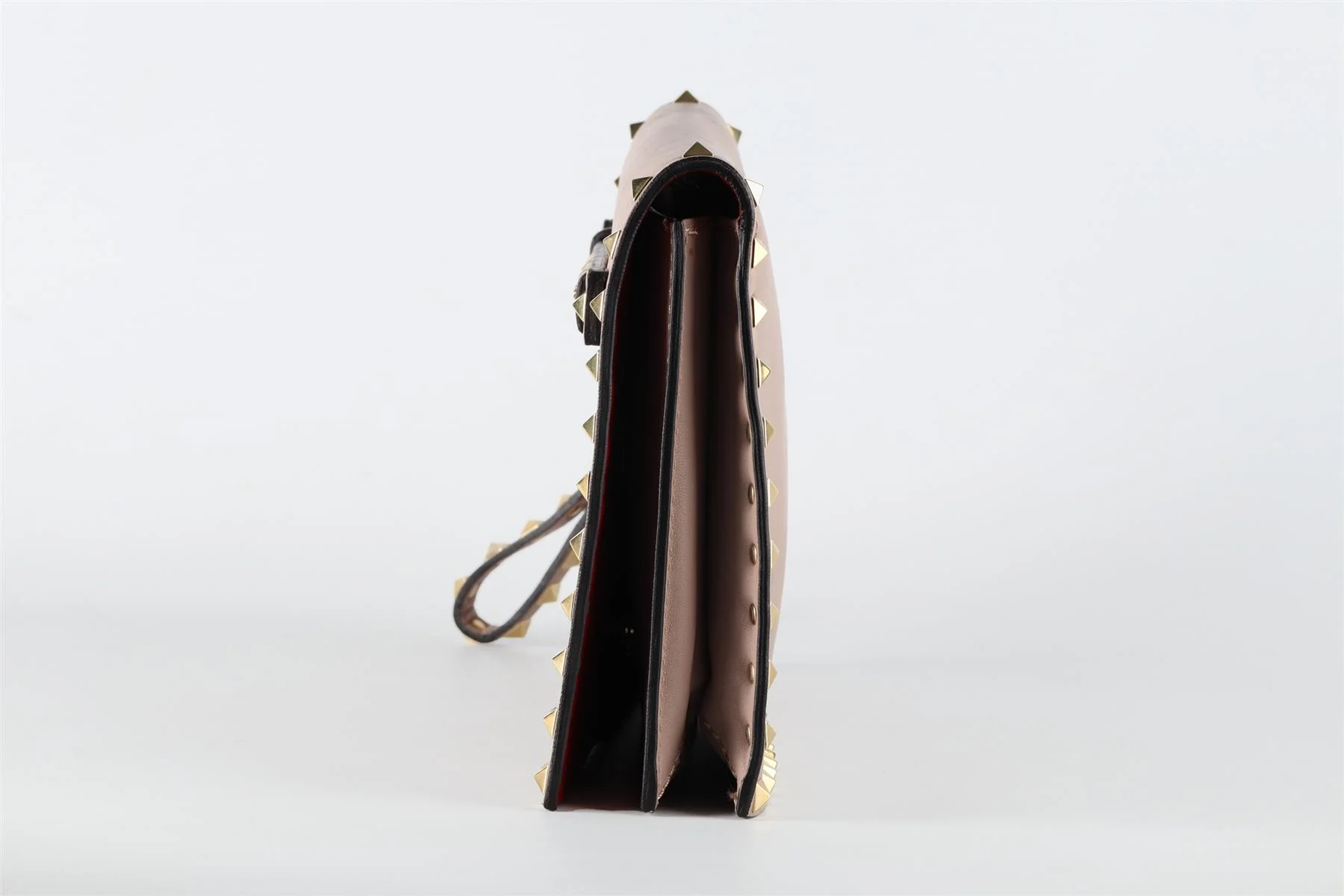 VALENTINO GARAVANI PINK ROCKSTUD LEATHER CLUTCH - Image 4