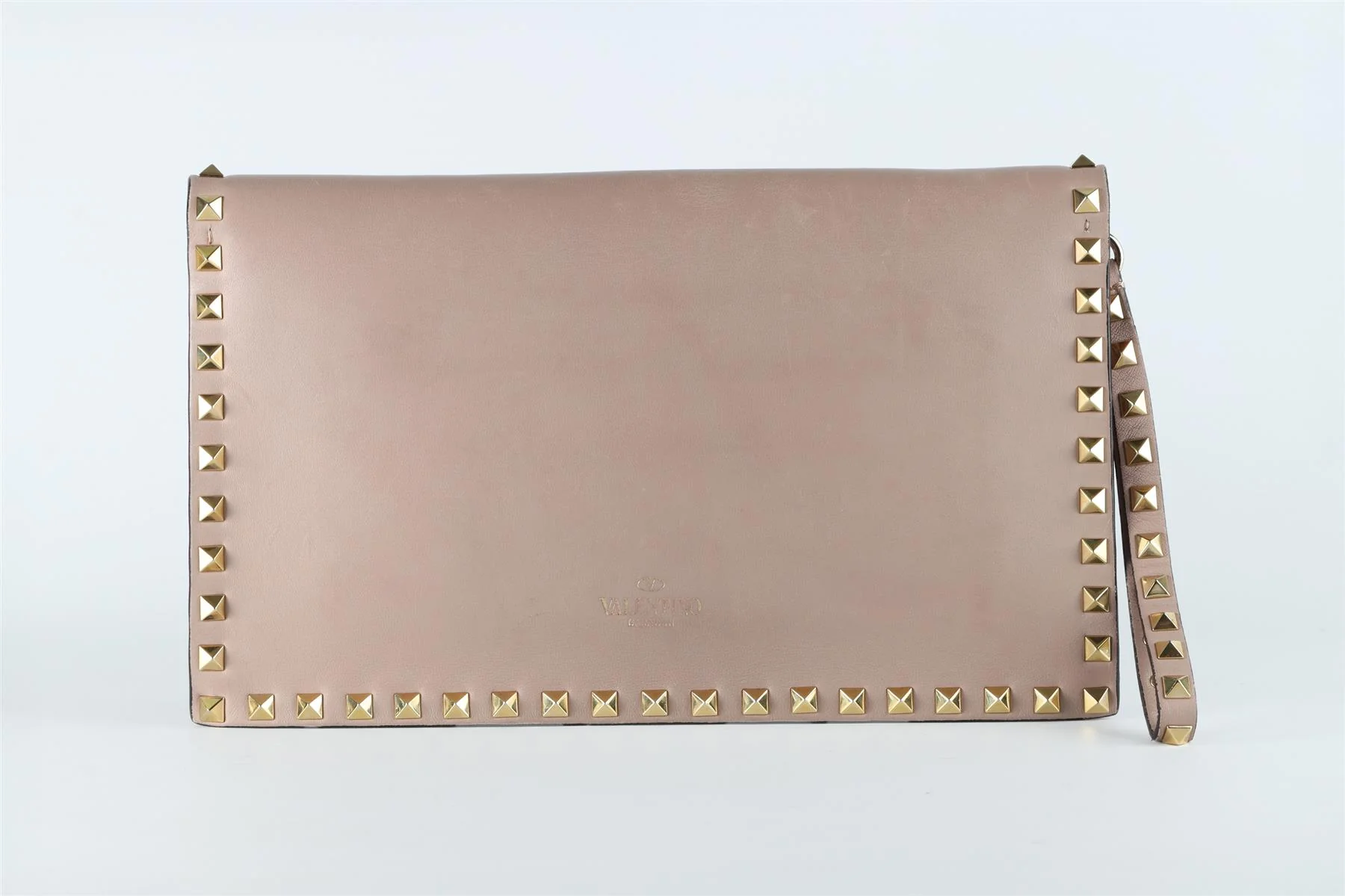 VALENTINO GARAVANI PINK ROCKSTUD LEATHER CLUTCH - Image 6