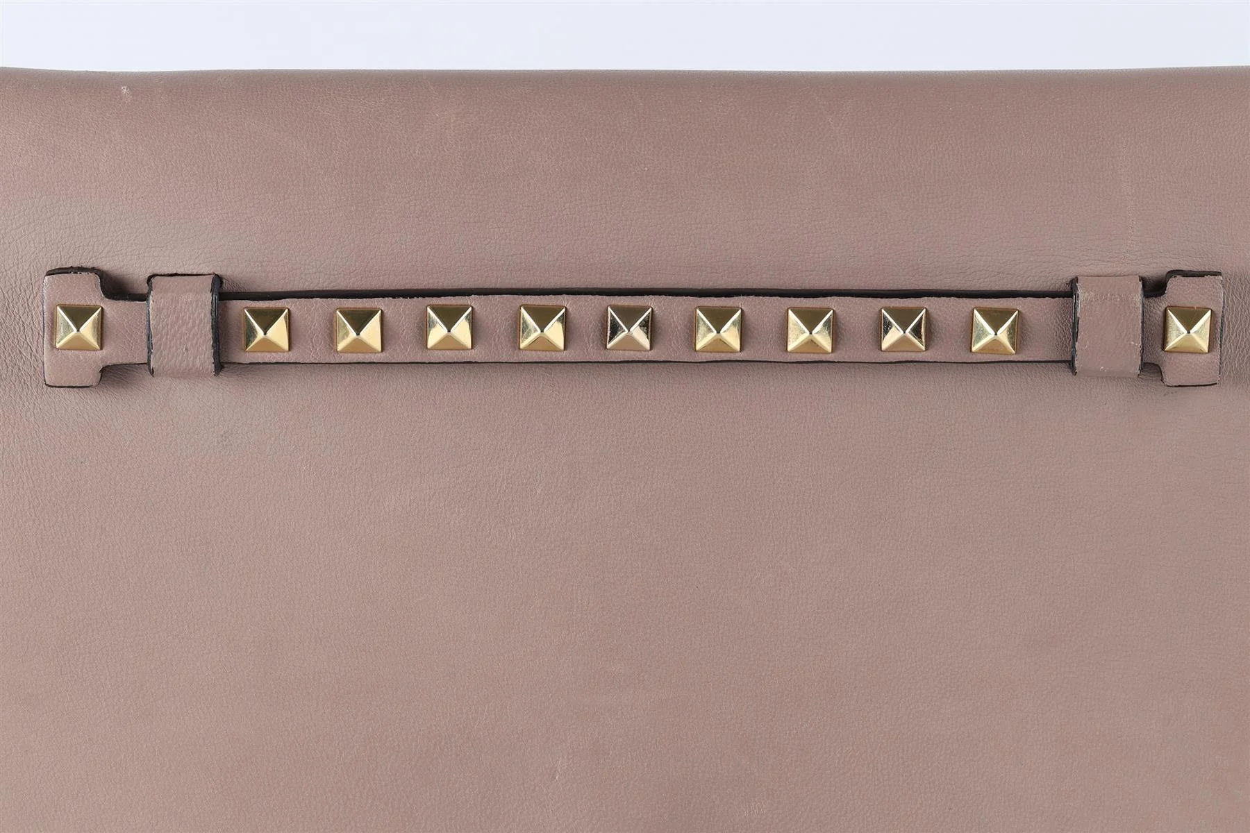 VALENTINO GARAVANI PINK ROCKSTUD LEATHER CLUTCH - Image 9