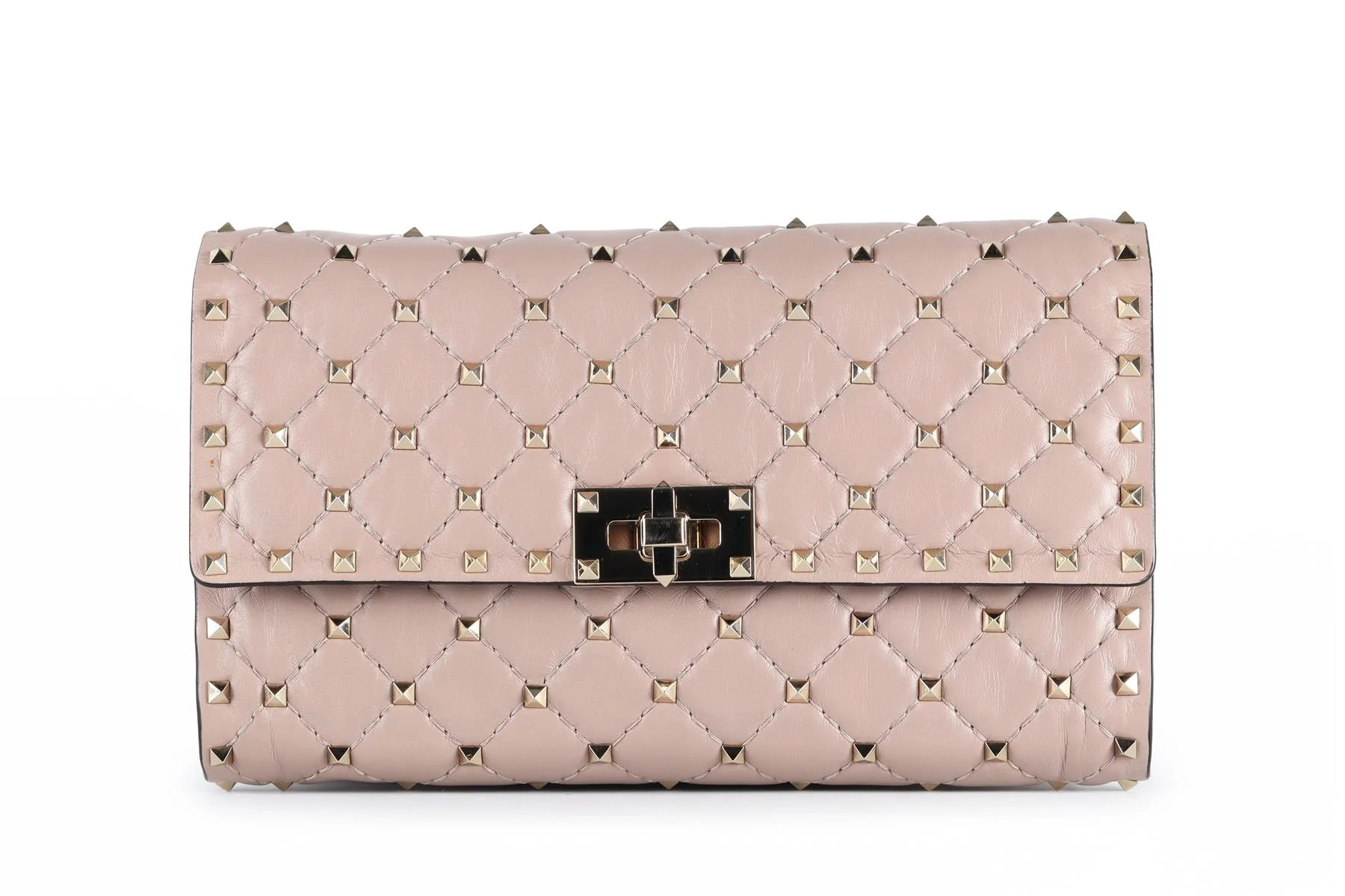 VALENTINO GARAVANI PINK ROCKSTUD LEATHER SHOULDER BAG - Image 2