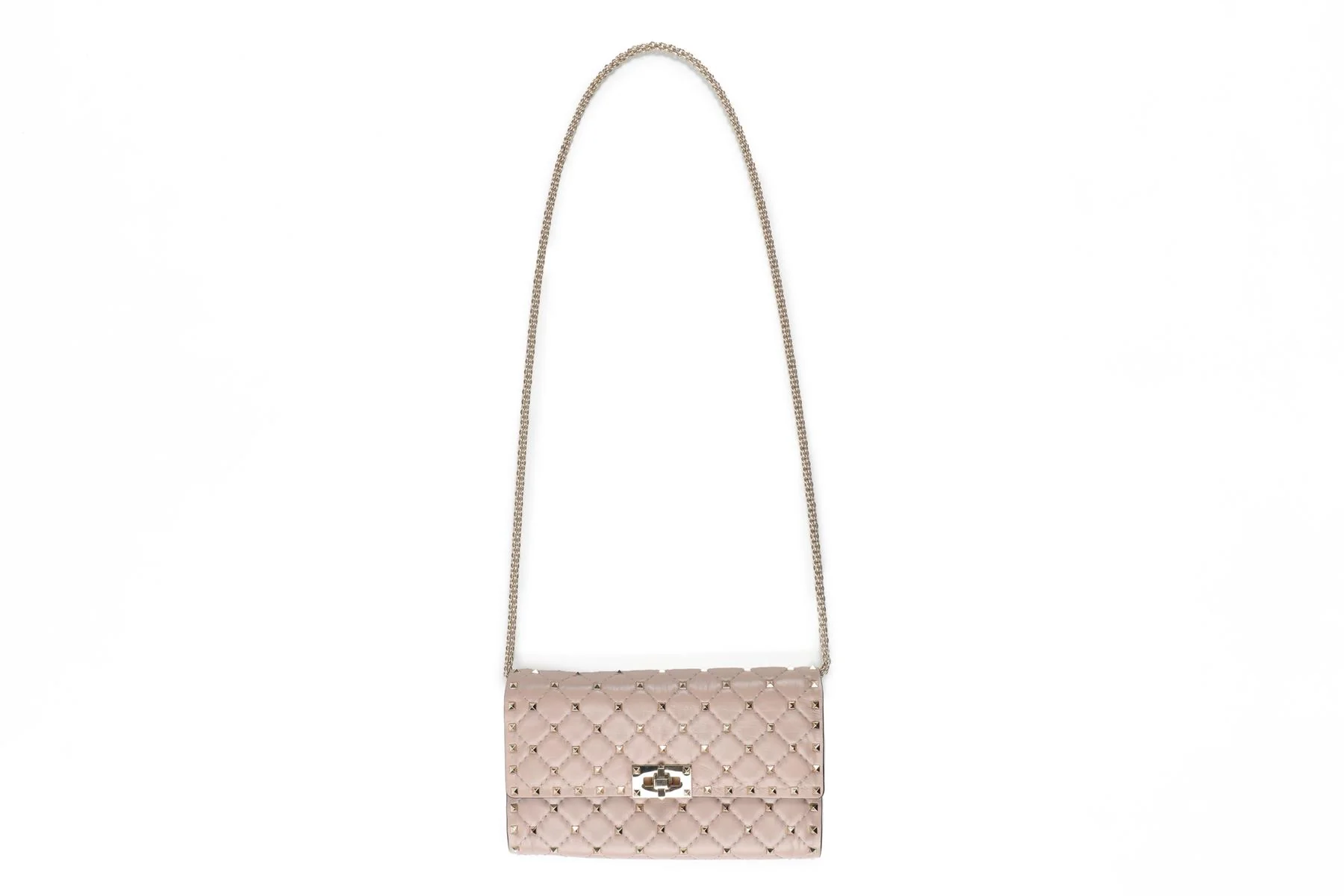 VALENTINO GARAVANI PINK ROCKSTUD LEATHER SHOULDER BAG - Image 3