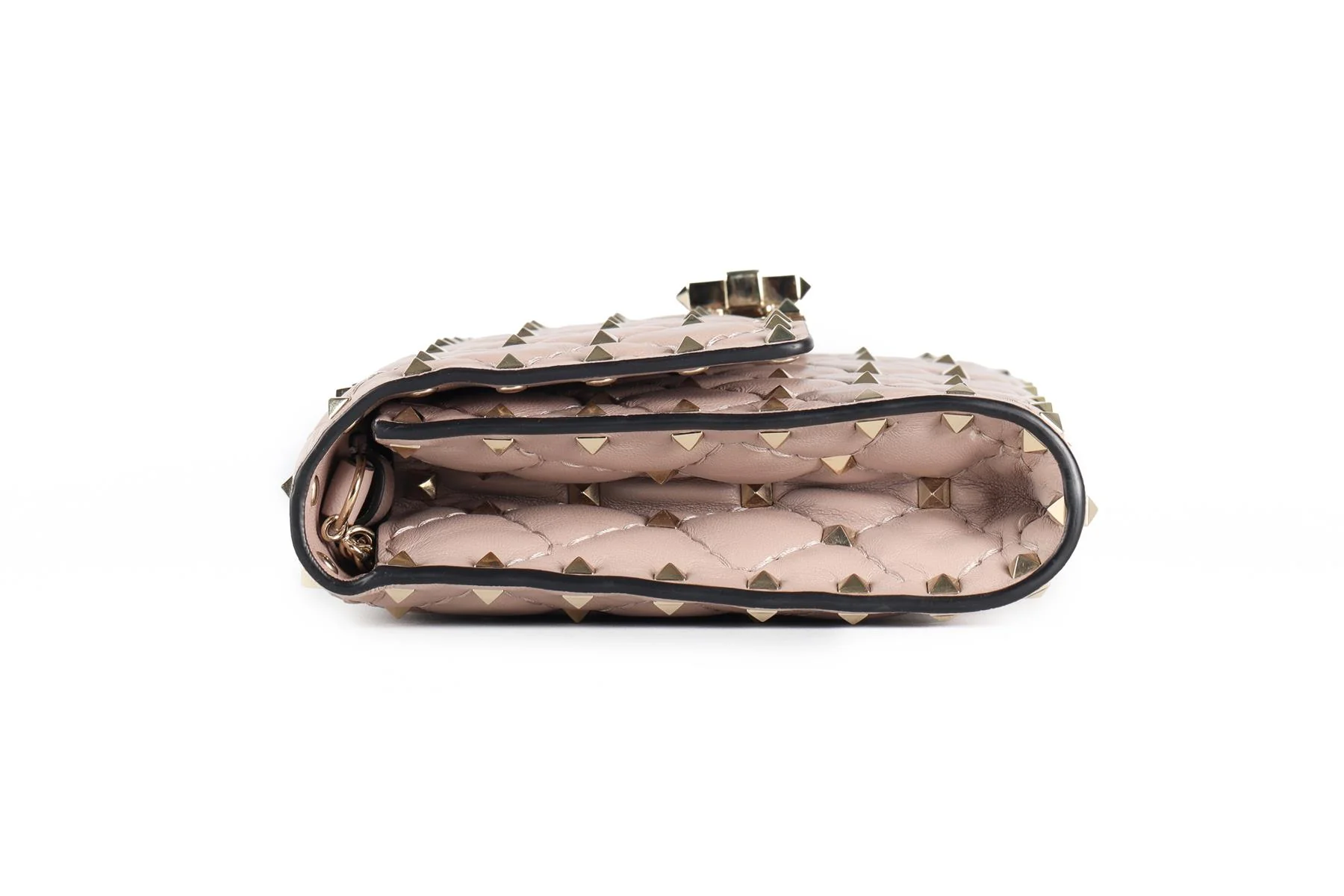 VALENTINO GARAVANI PINK ROCKSTUD LEATHER SHOULDER BAG - Image 5