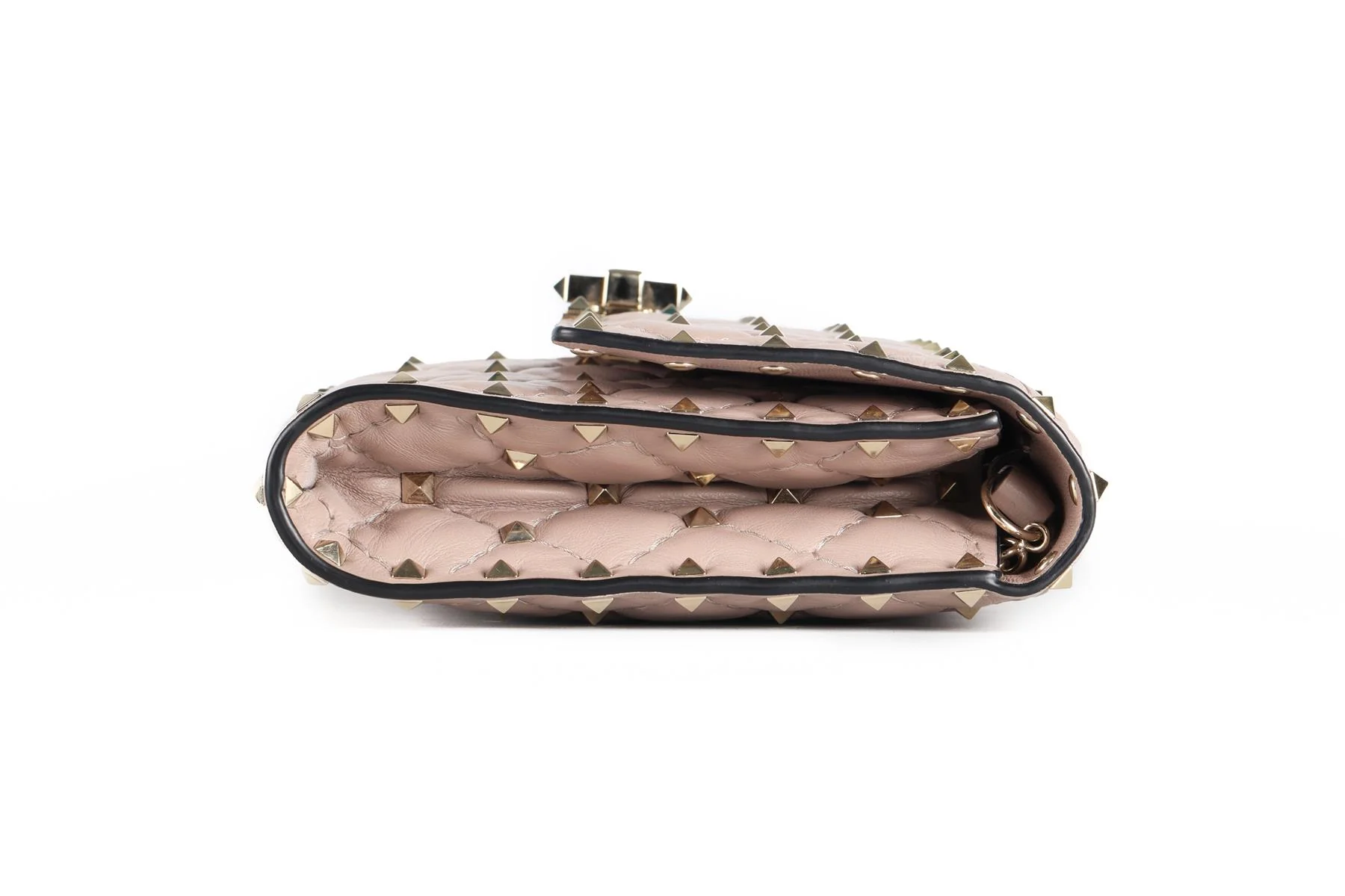 VALENTINO GARAVANI PINK ROCKSTUD LEATHER SHOULDER BAG - Image 6