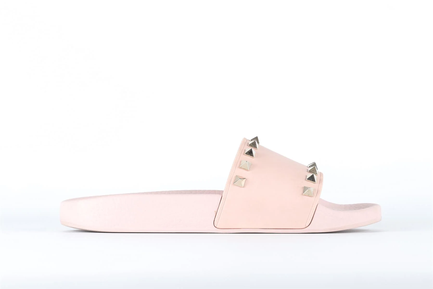 VALENTINO GARAVANI PINK ROCKSTUD RUBBER SLIDES EU 38 UK 5 US 8 - Image 2
