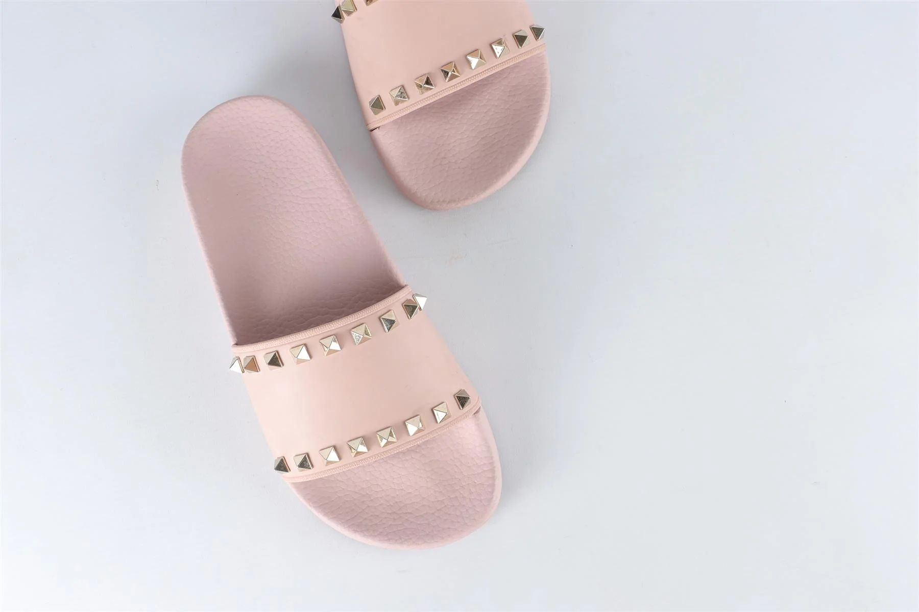 VALENTINO GARAVANI PINK ROCKSTUD RUBBER SLIDES EU 38 UK 5 US 8 - Image 4