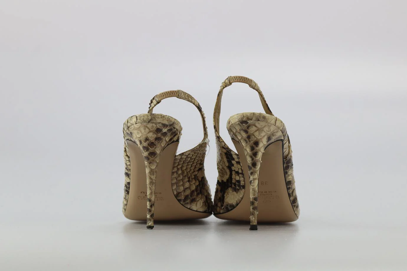 VALENTINO GARAVANI PYTHON SLINGBACK PUMPS EU 38 UK 5 US 8 - Image 4