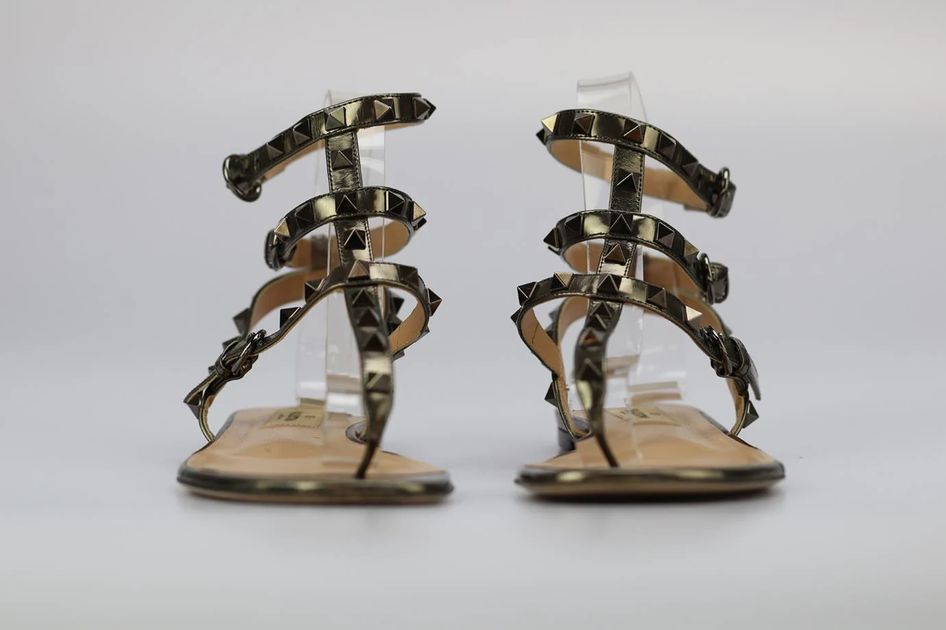 VALENTINO GARAVANI ROCKSTUD LEATHER SANDALS EU 38 UK 5 US 8 - Image 3