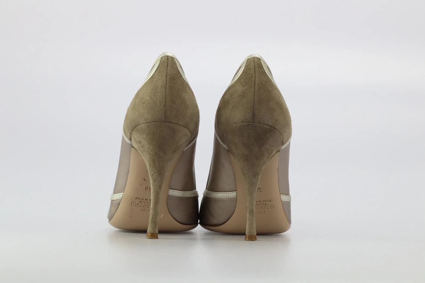 VALENTINO GARAVANI SUEDE AND LEATHER PUMPS EU 38 UK 5 US 8 - Image 4