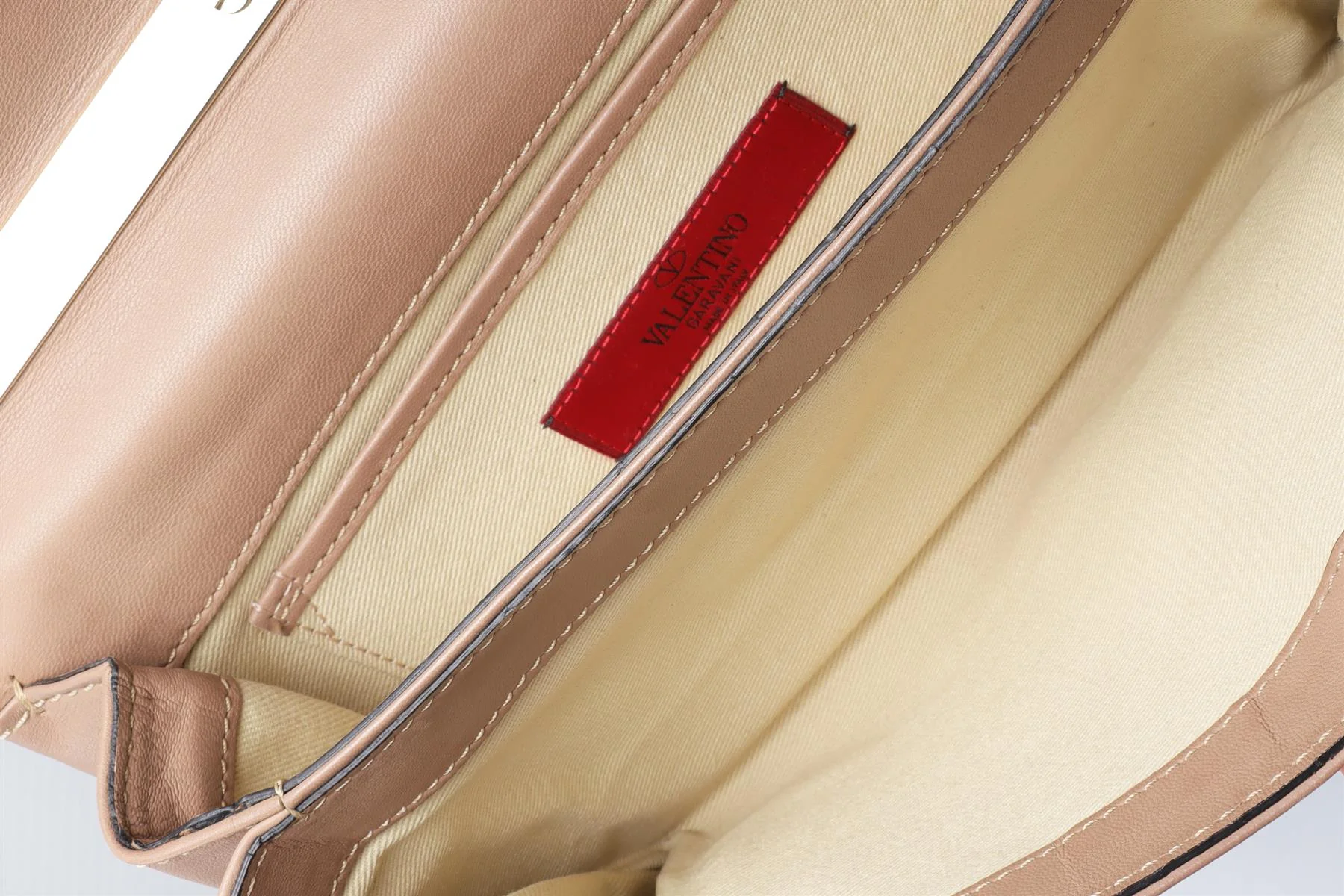 VALENTINO GARAVANI TAUPE VA VA VOOM LEATHER SHOULDER BAG - Image 12