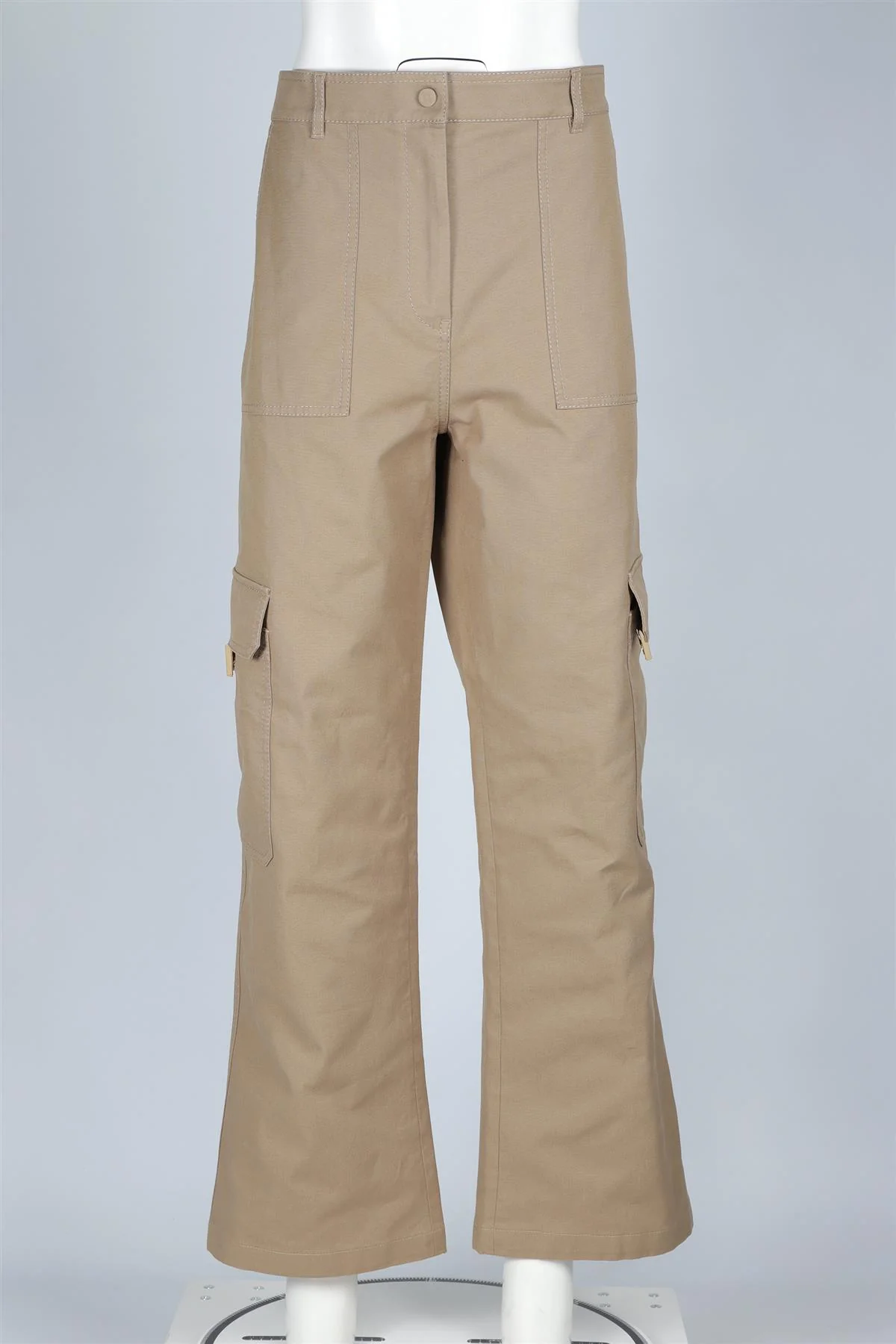 VALENTINO GREEN COTTON CARGO PANTS IT 44 UK 12 - Image 2