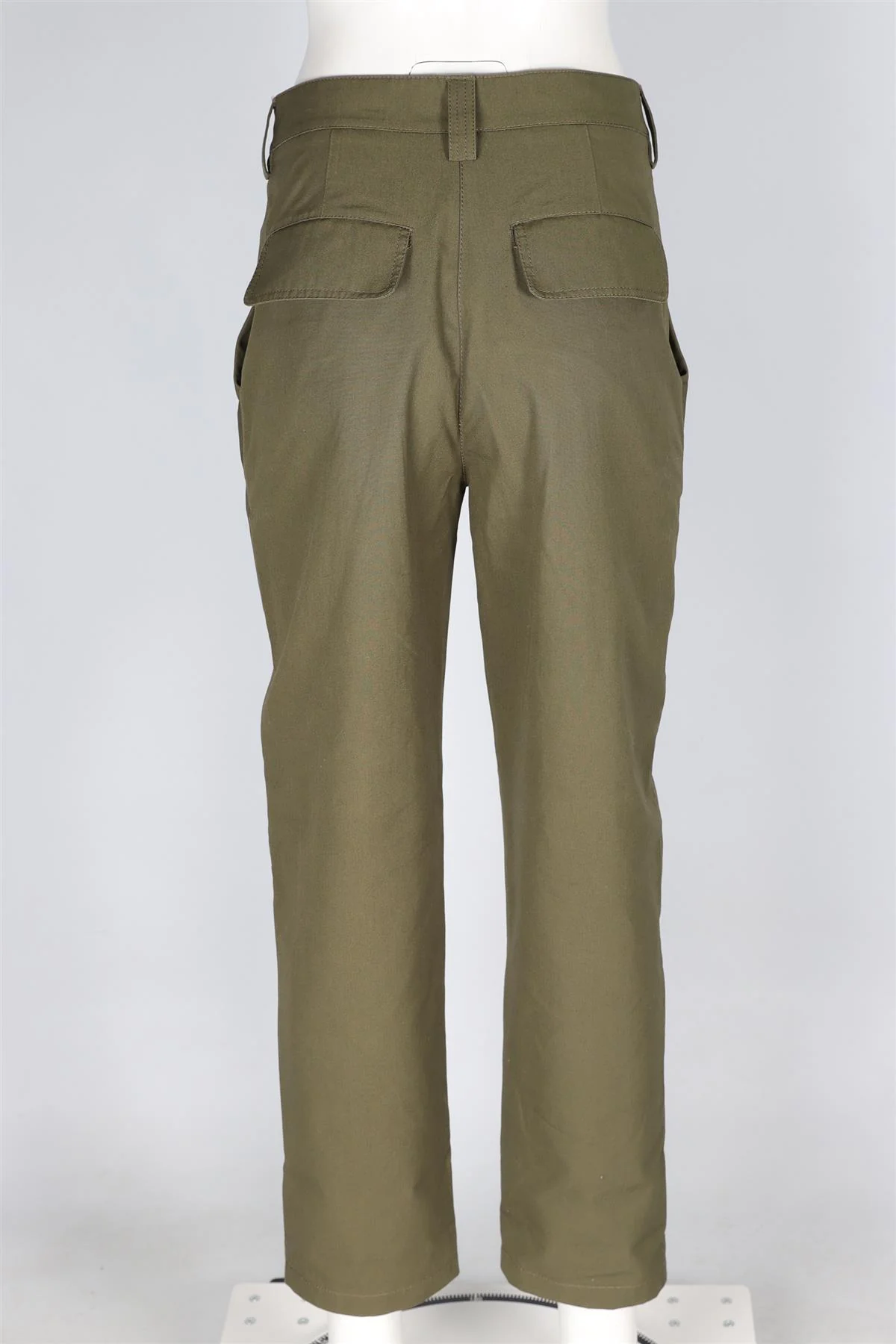VALENTINO GREEN COTTON TAPERED TROUSERS IT 38 UK 6 - Image 4