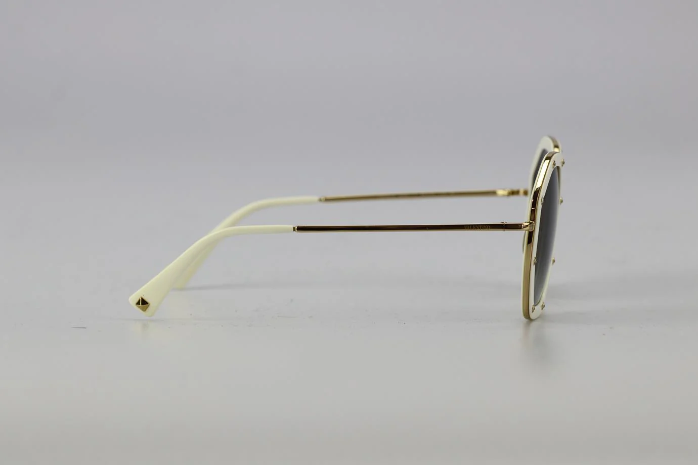 VALENTINO HEXAGON FRAME ACETATE AND GOLD TONE SUNGLASSES - Image 9