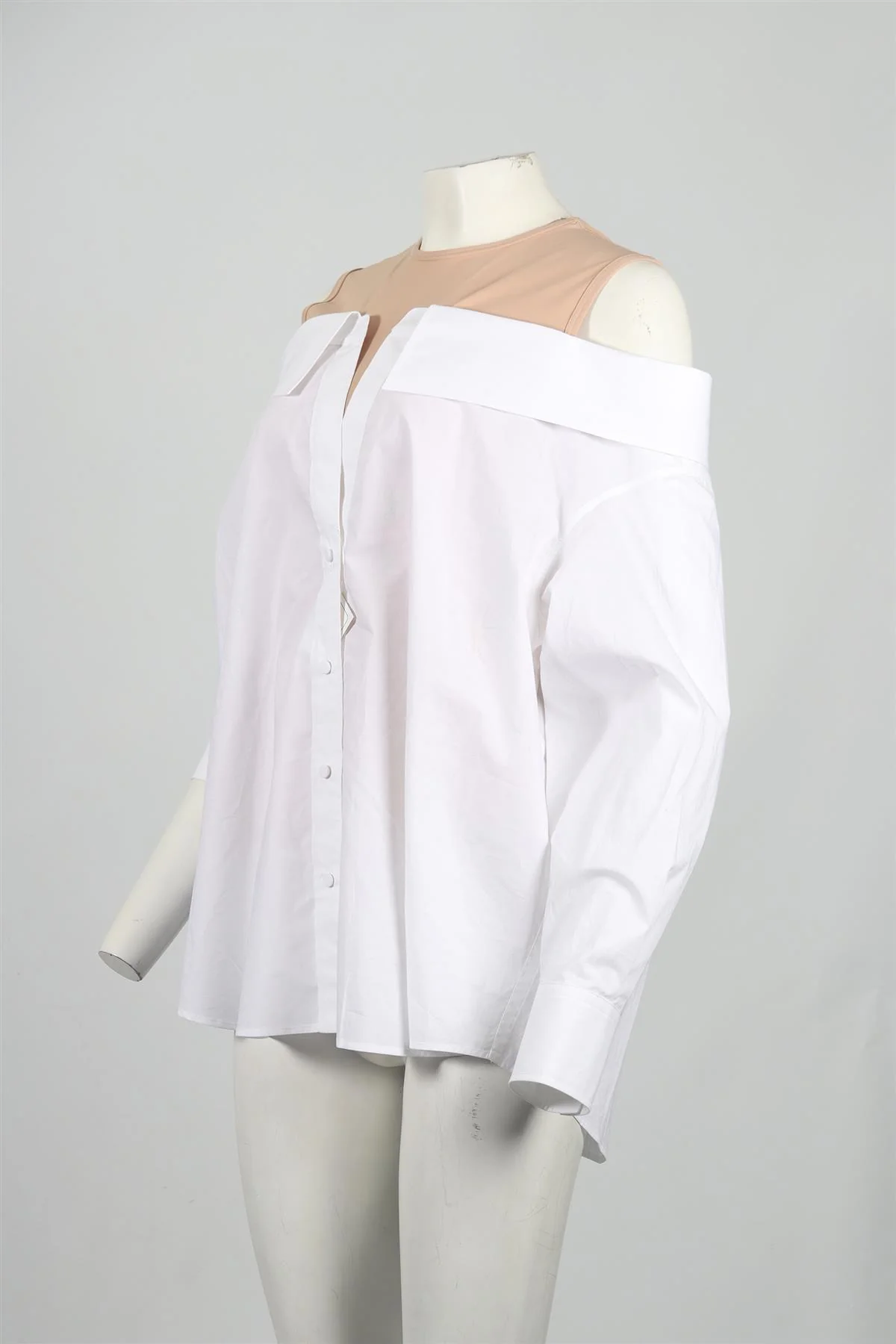 VALENTINO JERSEY AND COTTON SHIRT IT 44 UK 12 - Image 3