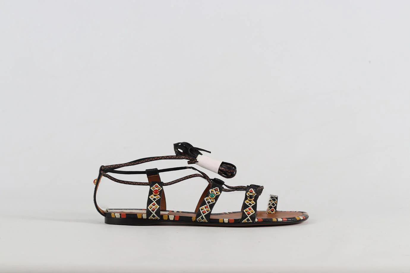 VALENTINO LACE UP LEATHER SANDALS EU 38 UK 5 US 8 - Image 2