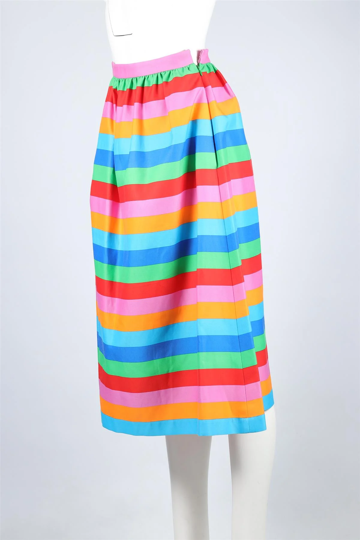 VALENTINO MULTI SILK MIDI SKIRT IT 38 UK 6 - Image 3