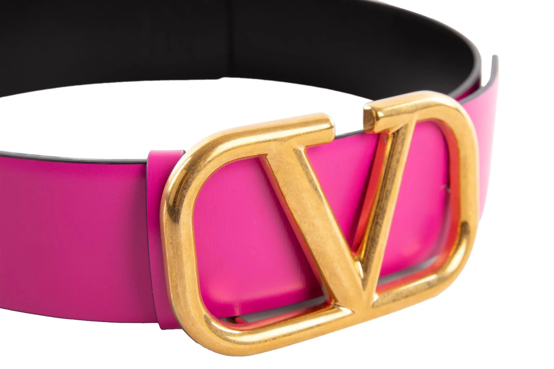 VALENTINO PINK VLOGO LEATHER WAIST BELT 90CM - Image 6