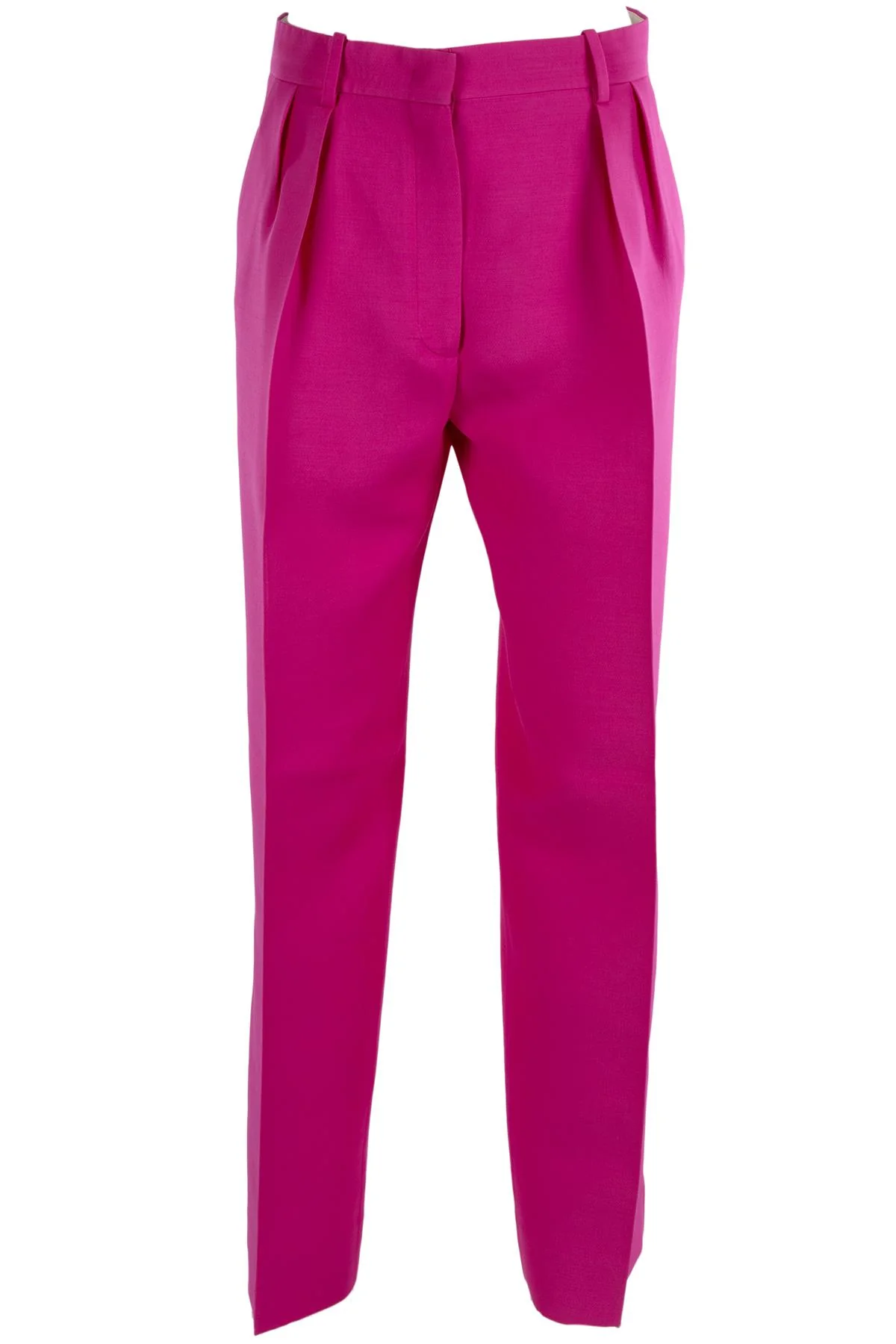 VALENTINO PINK WOOL WIDE LEG PANTS IT 42 UK 10