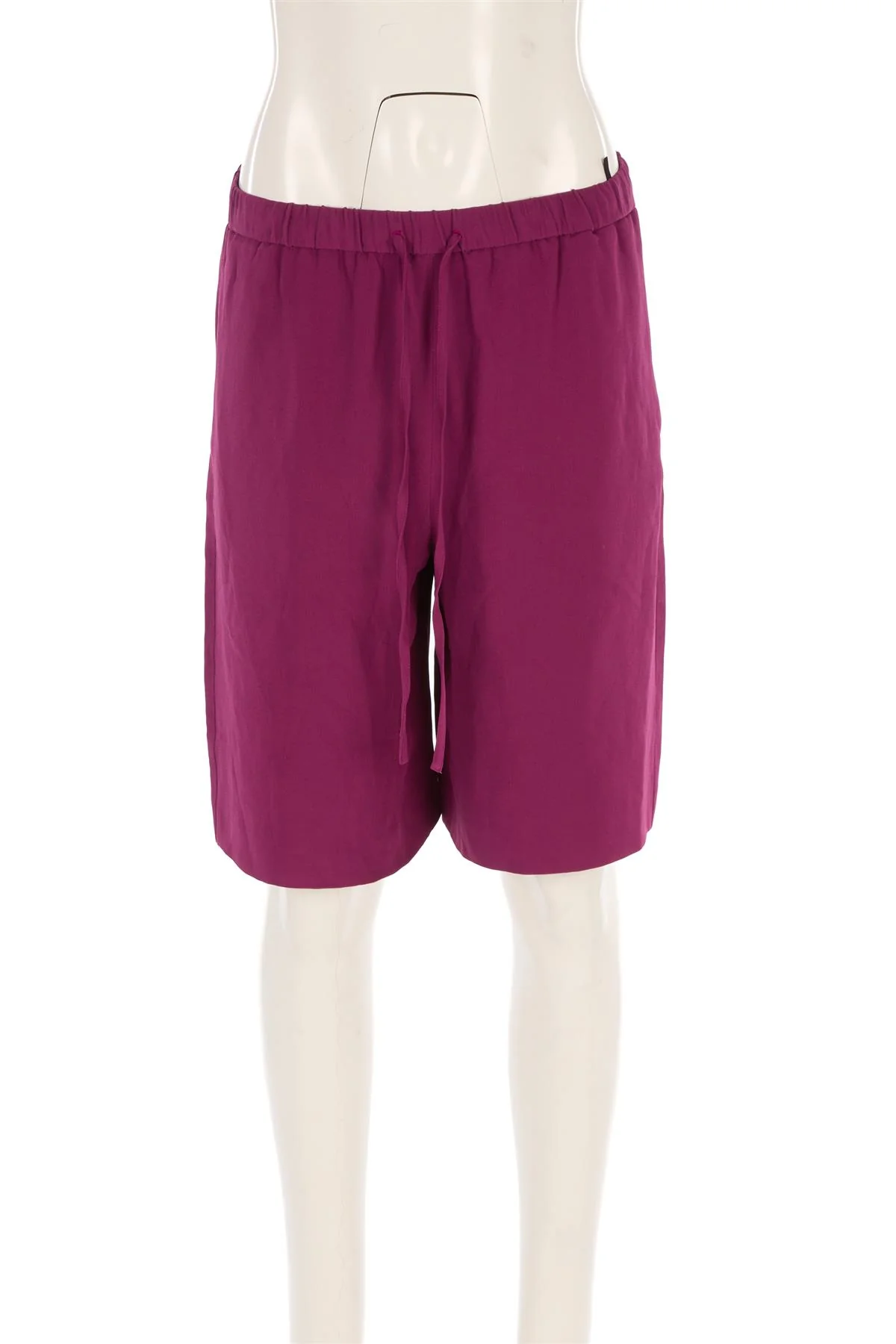 VALENTINO PURPLE SILK SHORTS IT 40 UK 8 - Image 2