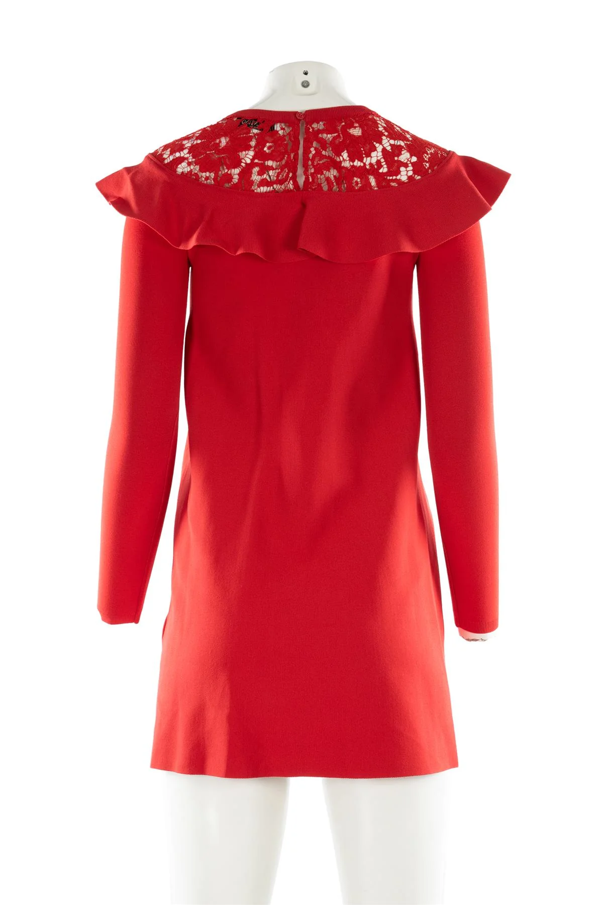 VALENTINO RED KNIT MINI DRESS XSMALL - Image 4