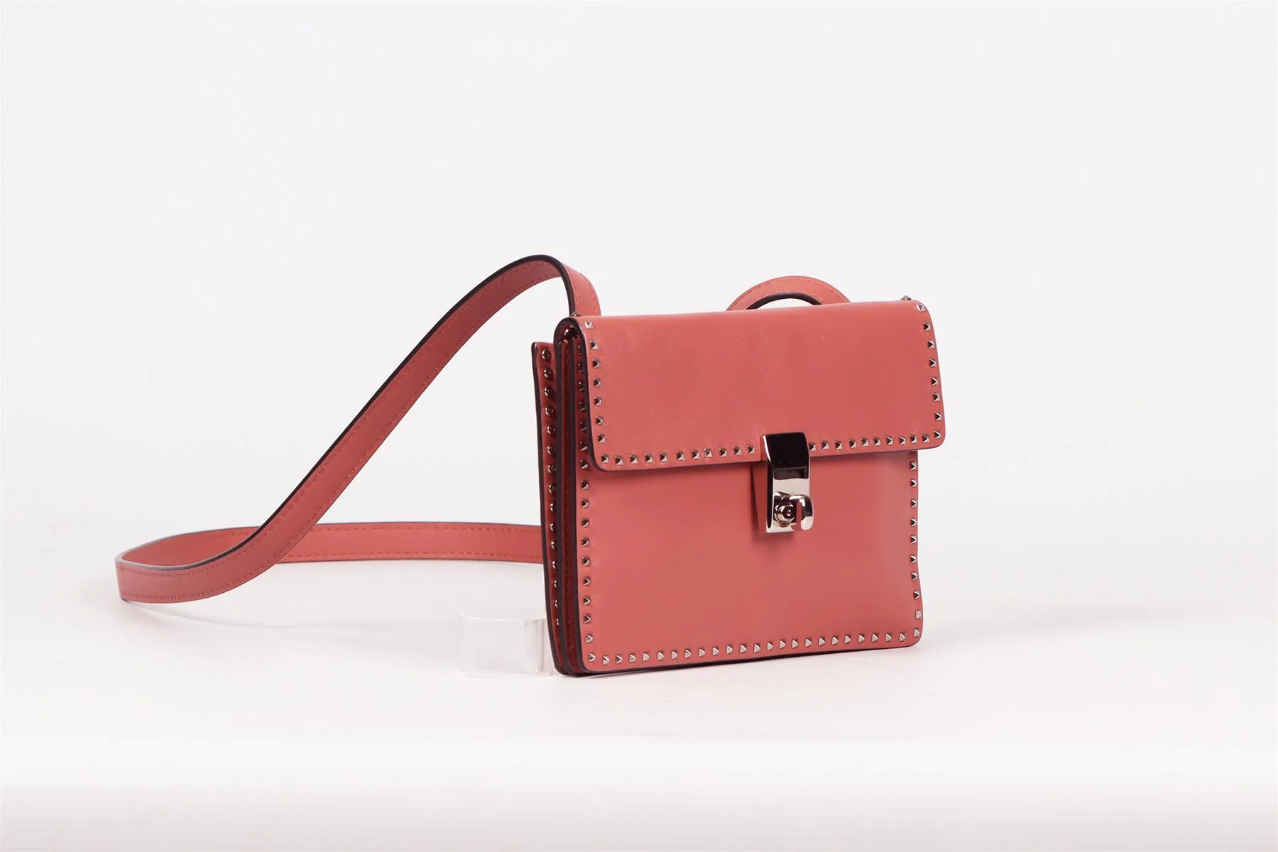 VALENTINO ROCKSTUD LEATHER SHOULDER BAG - Image 3
