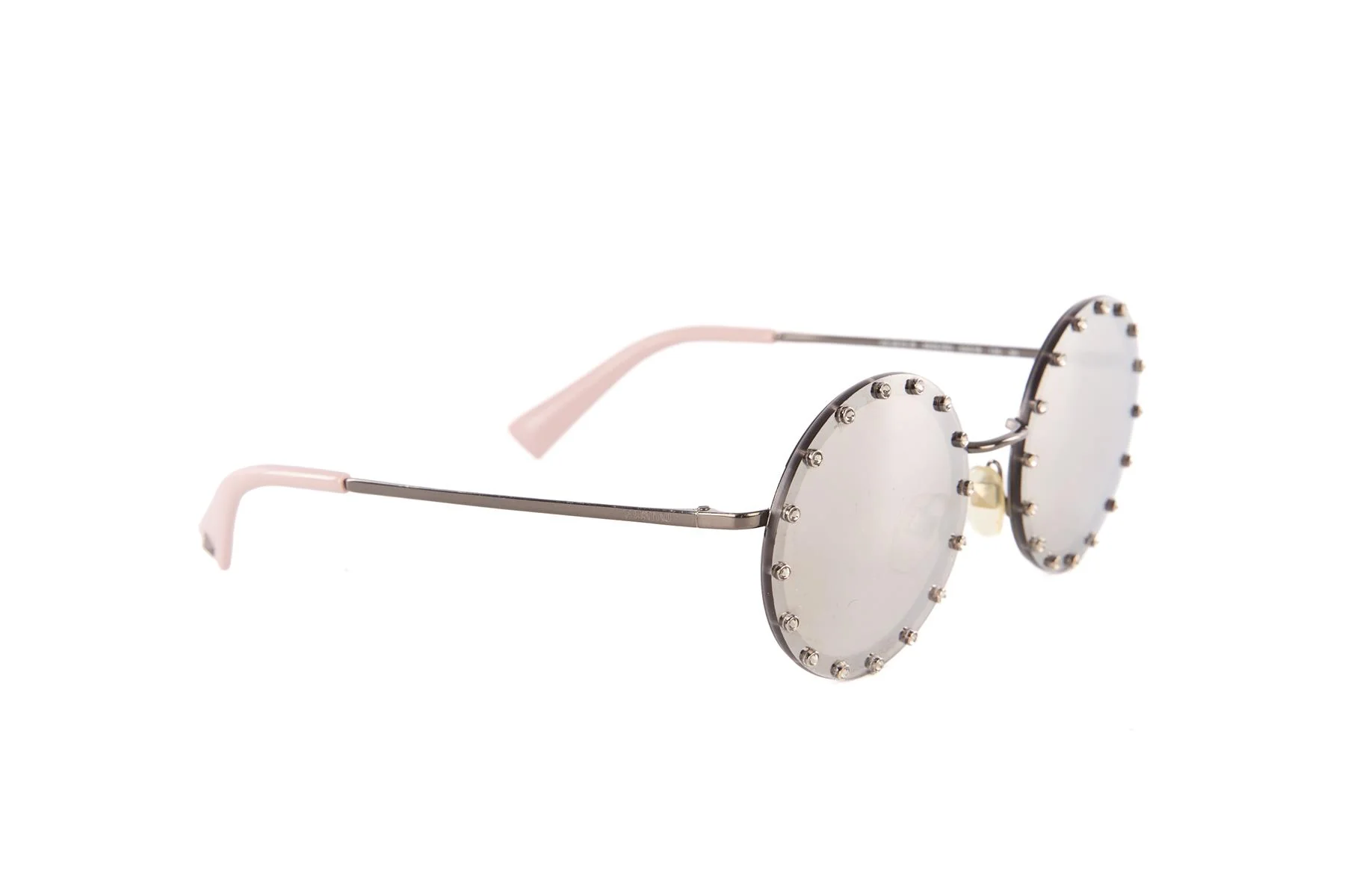 VALENTINO SILVER ROUND FRAME METAL SUNGLASSES - Image 2
