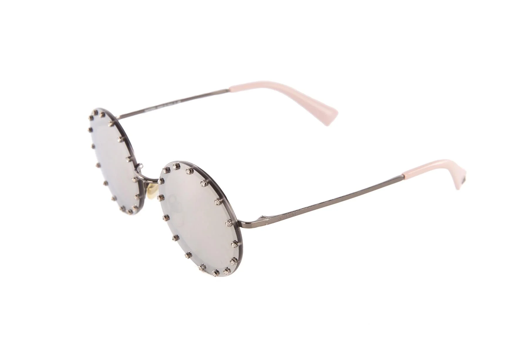 VALENTINO SILVER ROUND FRAME METAL SUNGLASSES - Image 5