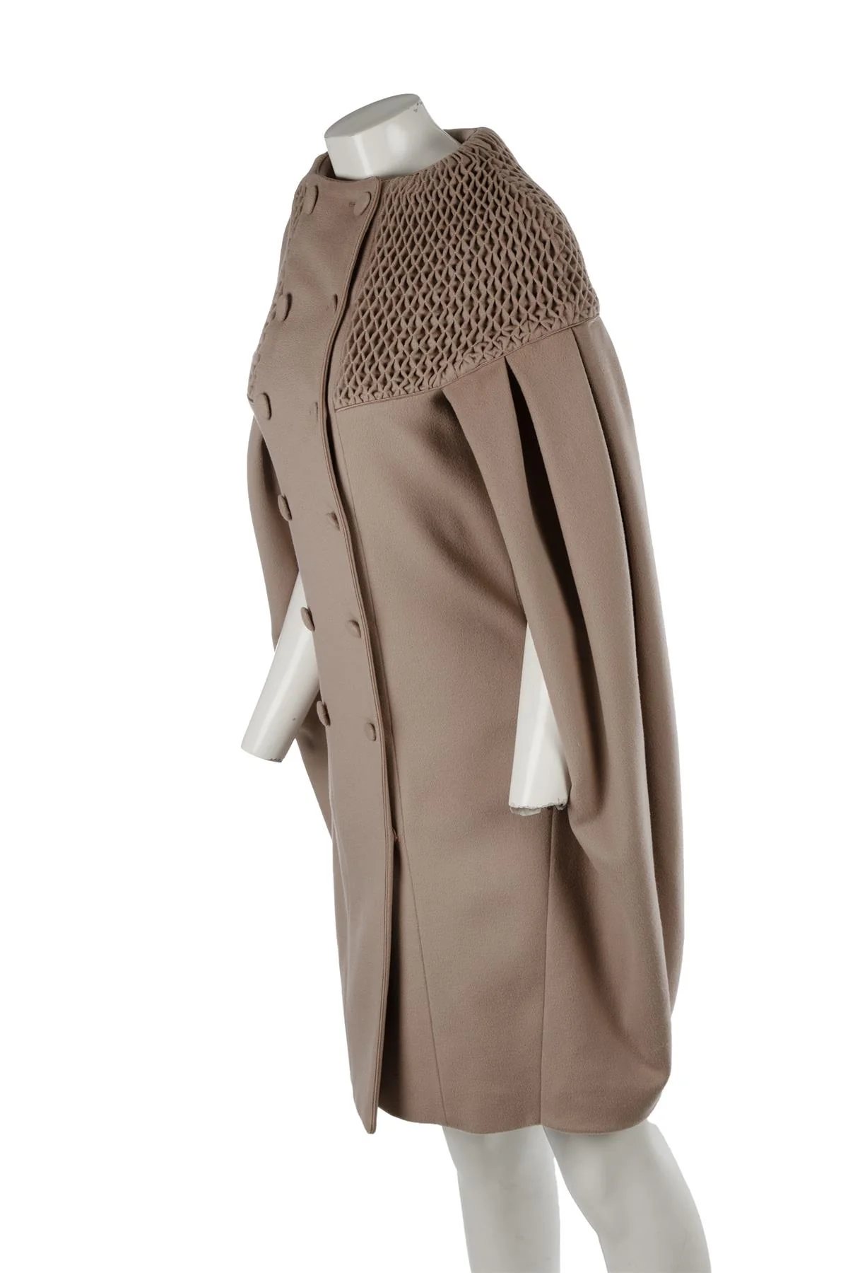 VALENTINO TAUPE 2008 WOOL CAPE US 6 UK 10 - Image 3