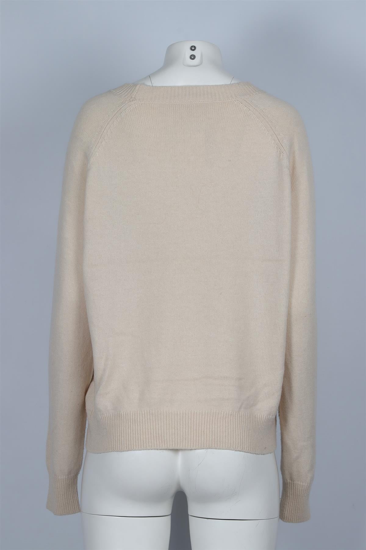 VANESSA BRUNO CREAM CASHMERE SWEATER LARGE - Image 4