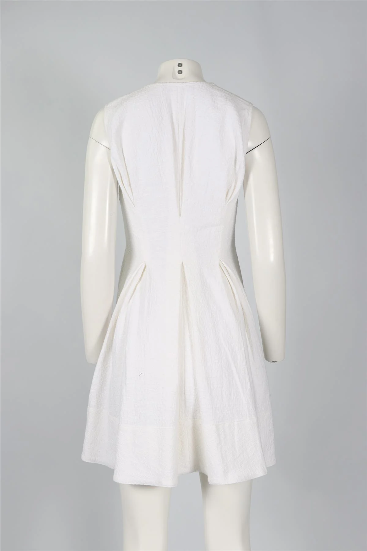 VANESSA BRUNO IVORY COTTON BLEND MINI DRESS SMALL - Image 4
