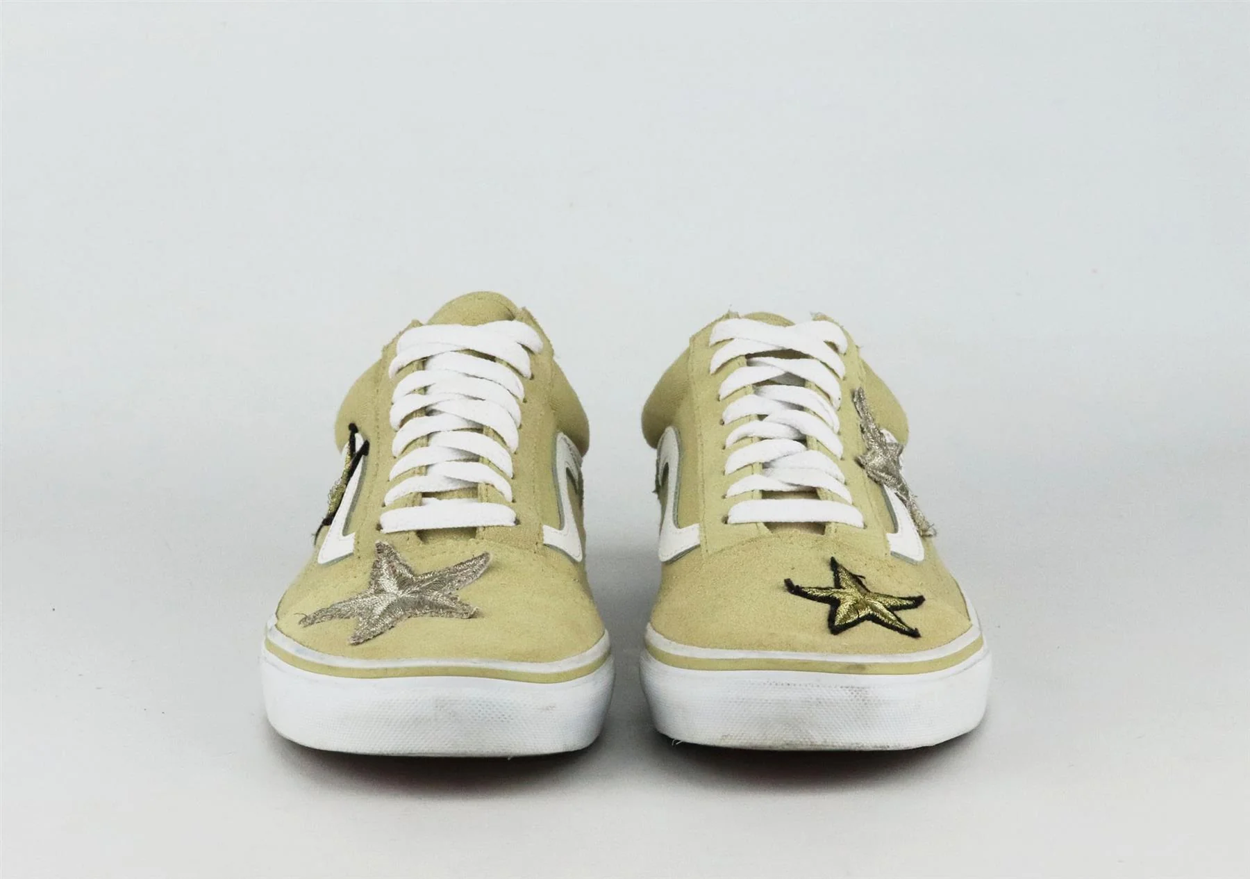 VANS OLD SKOOL EMBROIDERED CANVAS AND SUEDE SNEAKERS EU 38.5 UK 5.5 US 8 - Image 3