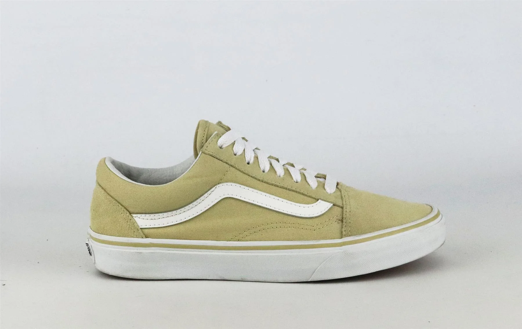 VANS OLD SKOOL LEATHER TRIMMED CANVAS AND SUEDE SNEAKERS EU 38.5 UK 5.5 US 8 - Image 2