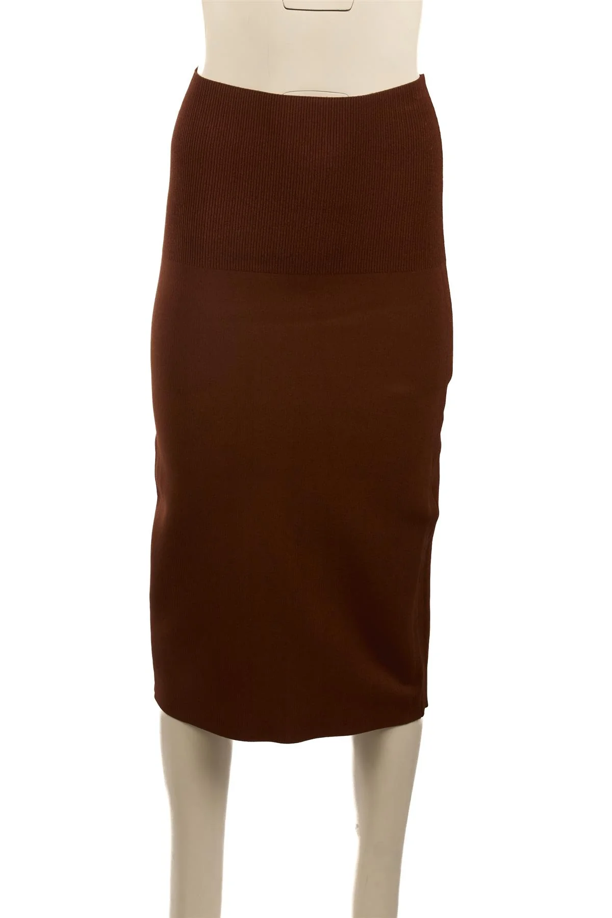 VB BODY BROWN KNIT MIDI SKIRT UK 6 - Image 2