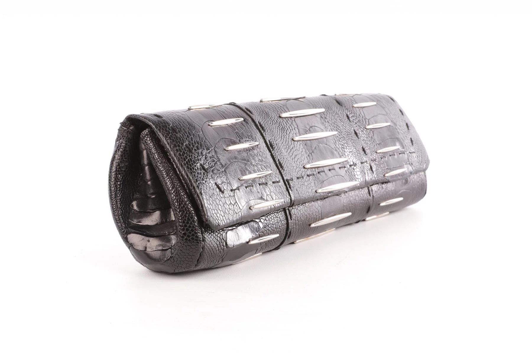 VBH BLACK SNAKESKIN CLUTCH - Image 3